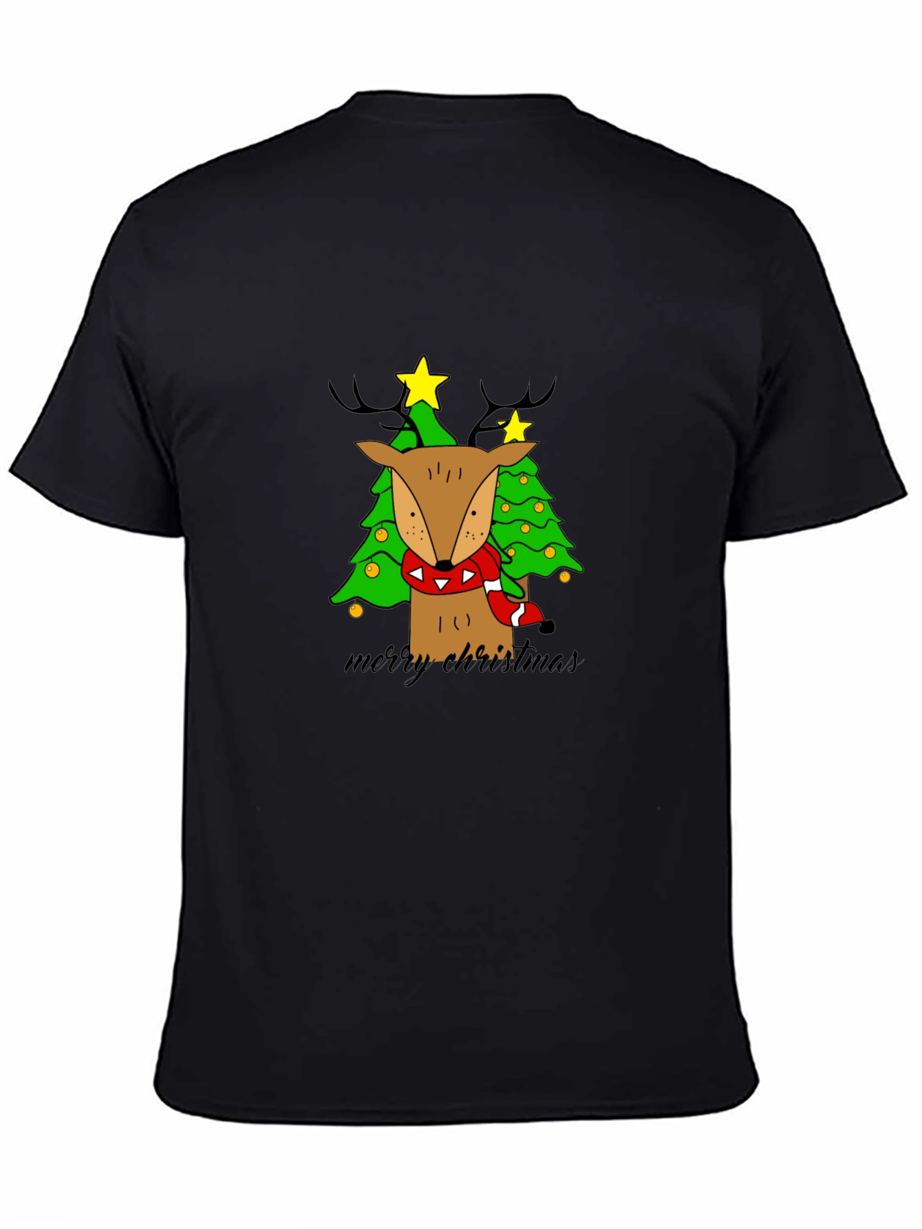 Christmas Reindeer Tree Graphic Tee