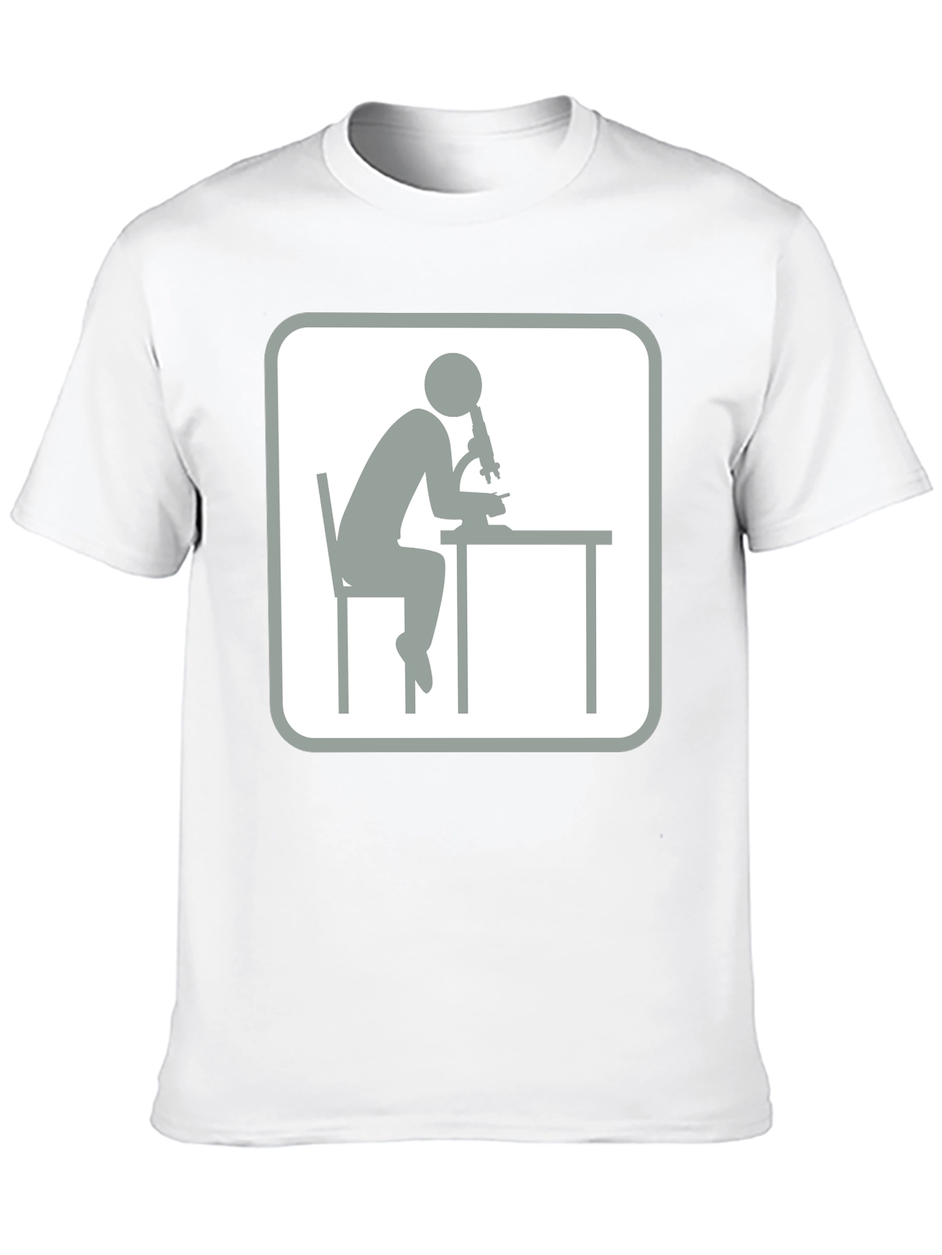 Scientist Microscope T-Shirt - Black Cotton Tee