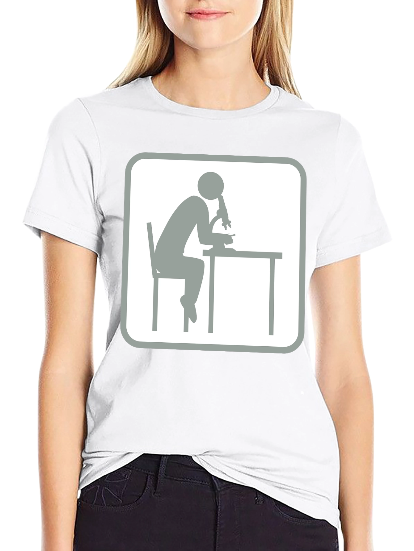 Scientist Microscope T-Shirt - Black Cotton Tee