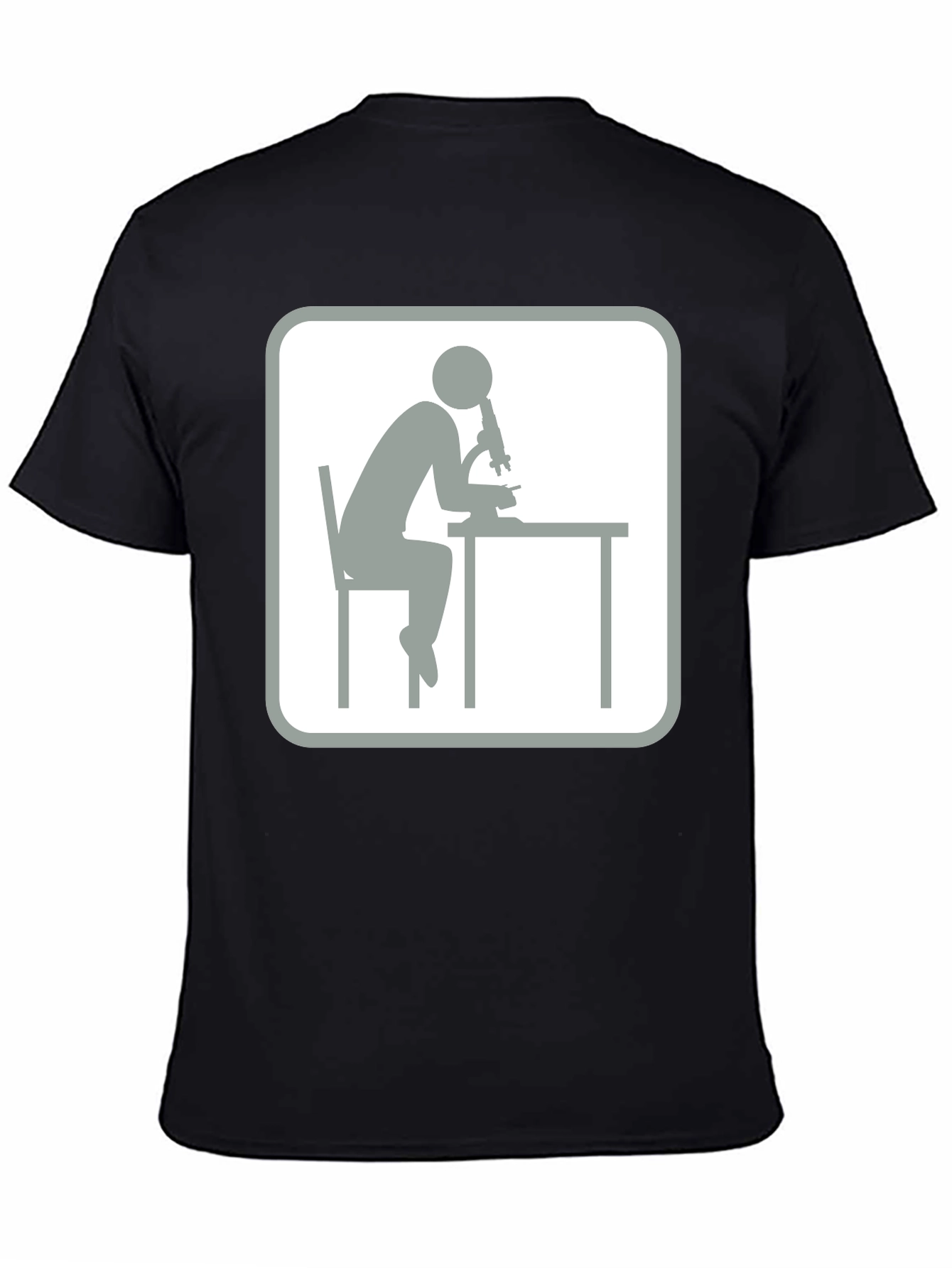 Scientist Microscope T-Shirt - Black Cotton Tee