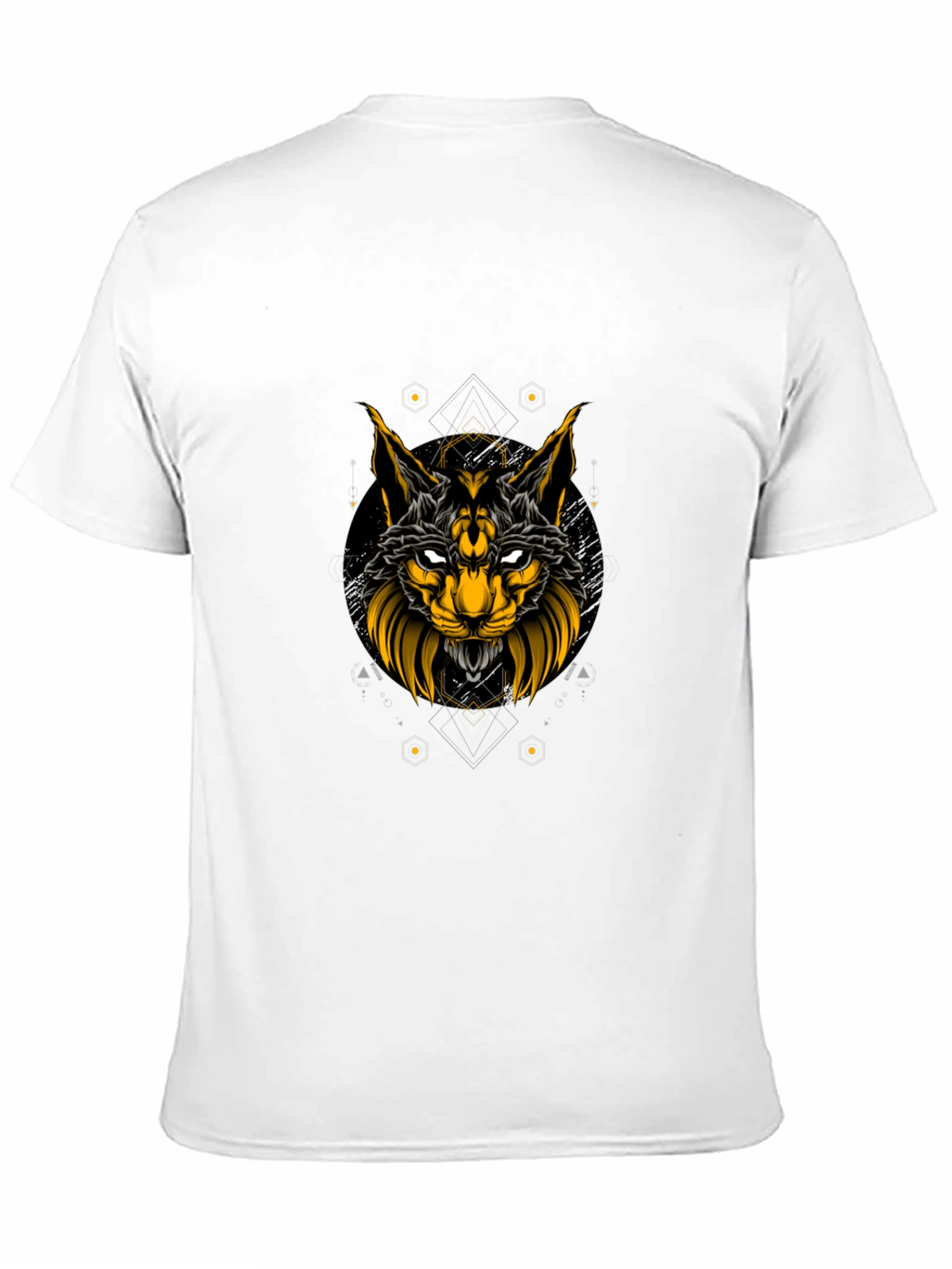 Black T-Shirt with Lynx Graphic