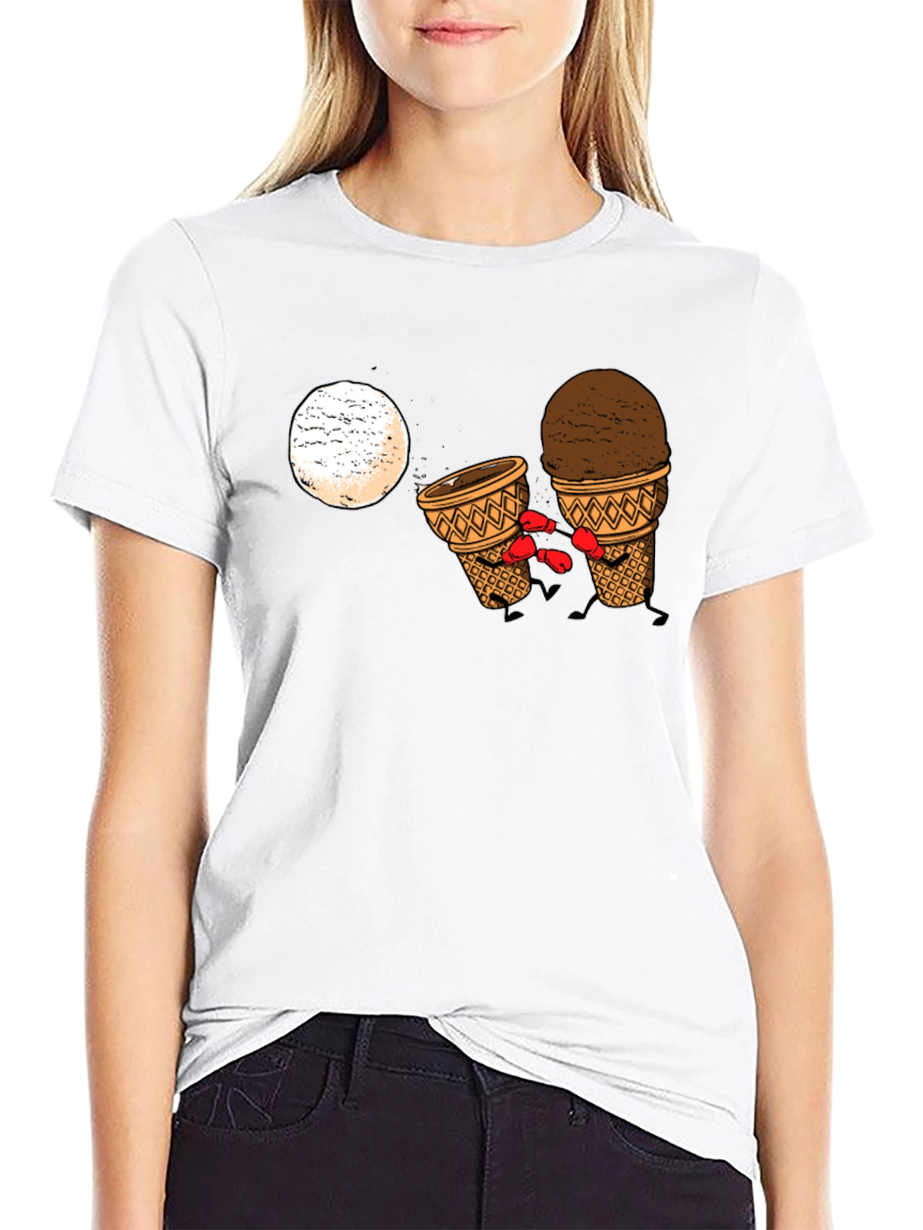 Boxing Ice Cream Cone Graphic Tee