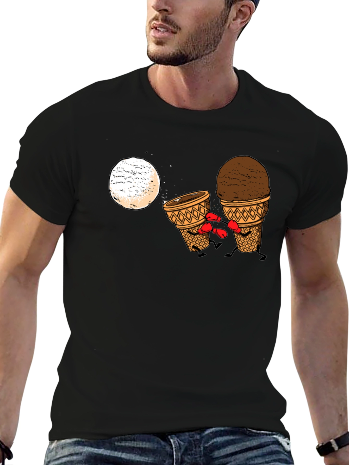 Boxing Ice Cream Cone Graphic Tee