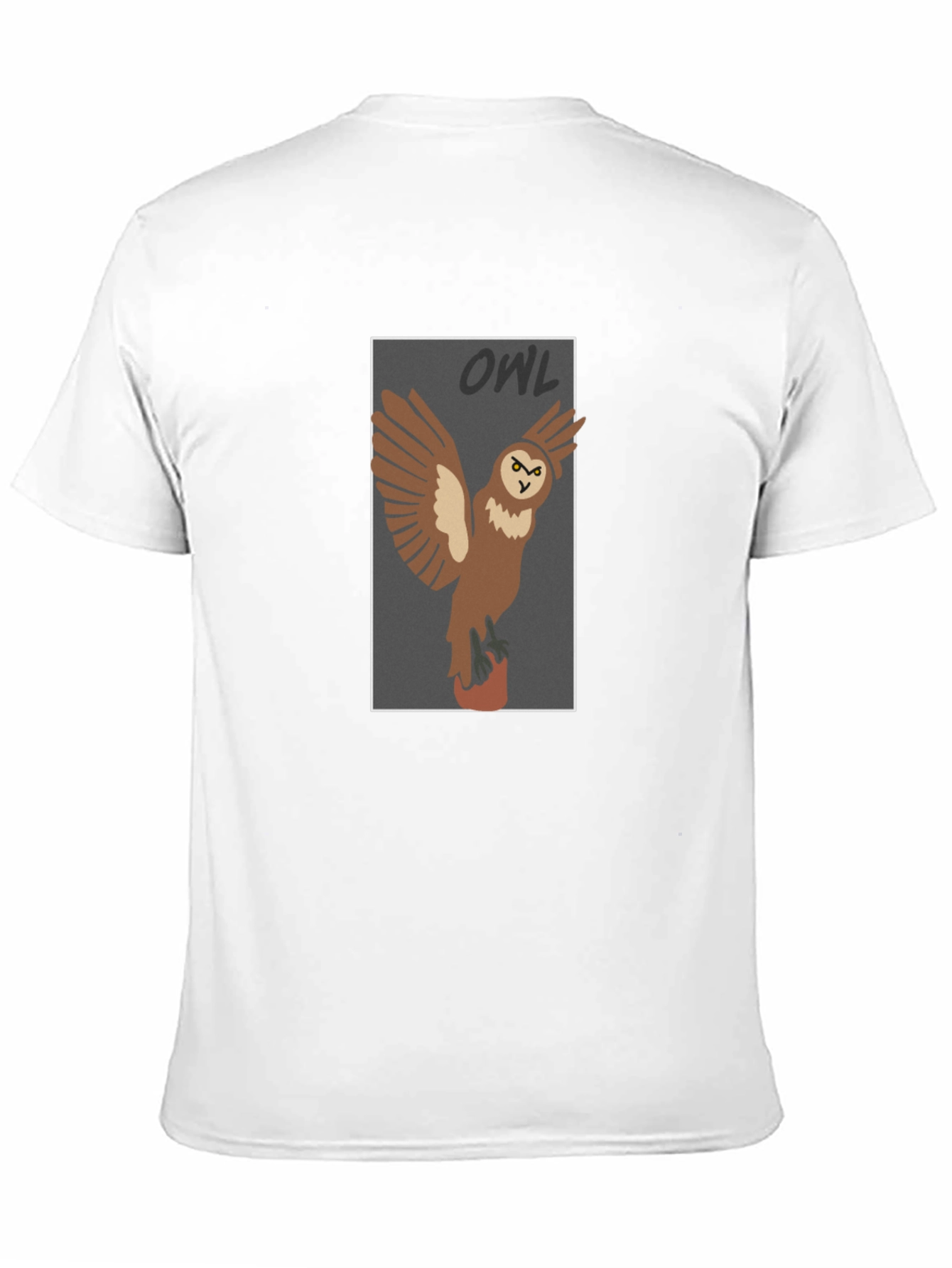 Owl Graphic Print Black T-Shirt