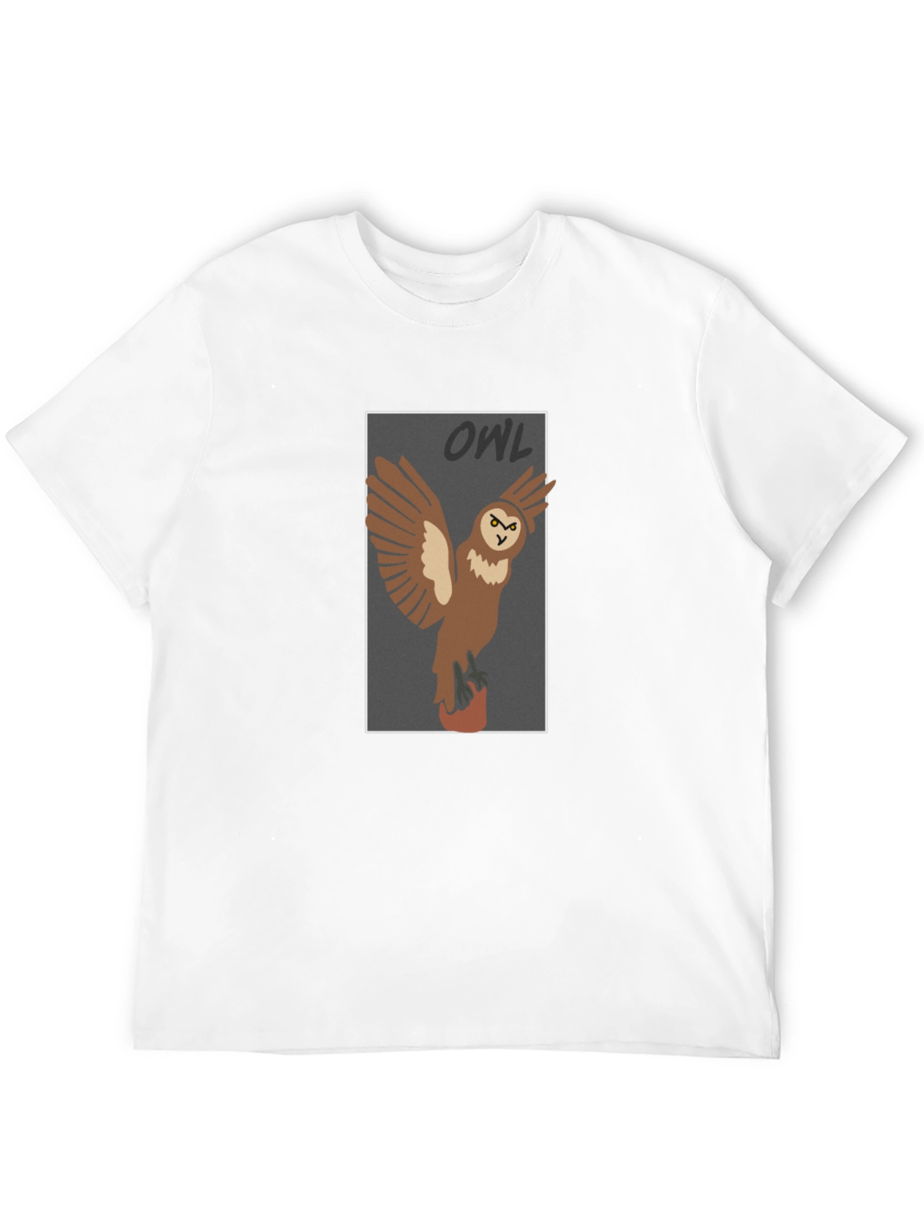 Owl Graphic Print Black T-Shirt