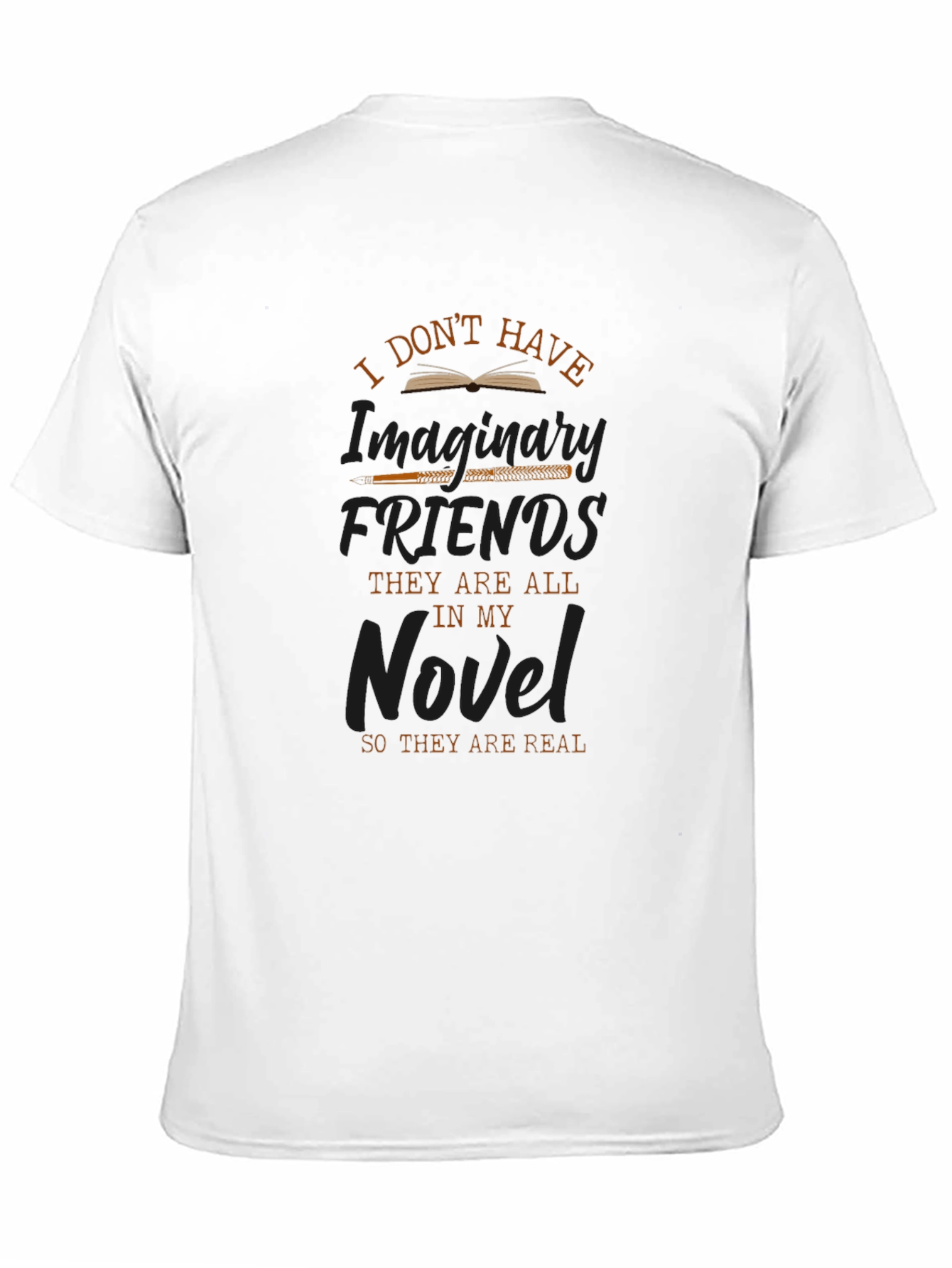 Writers Novel Friends Black T-Shirt