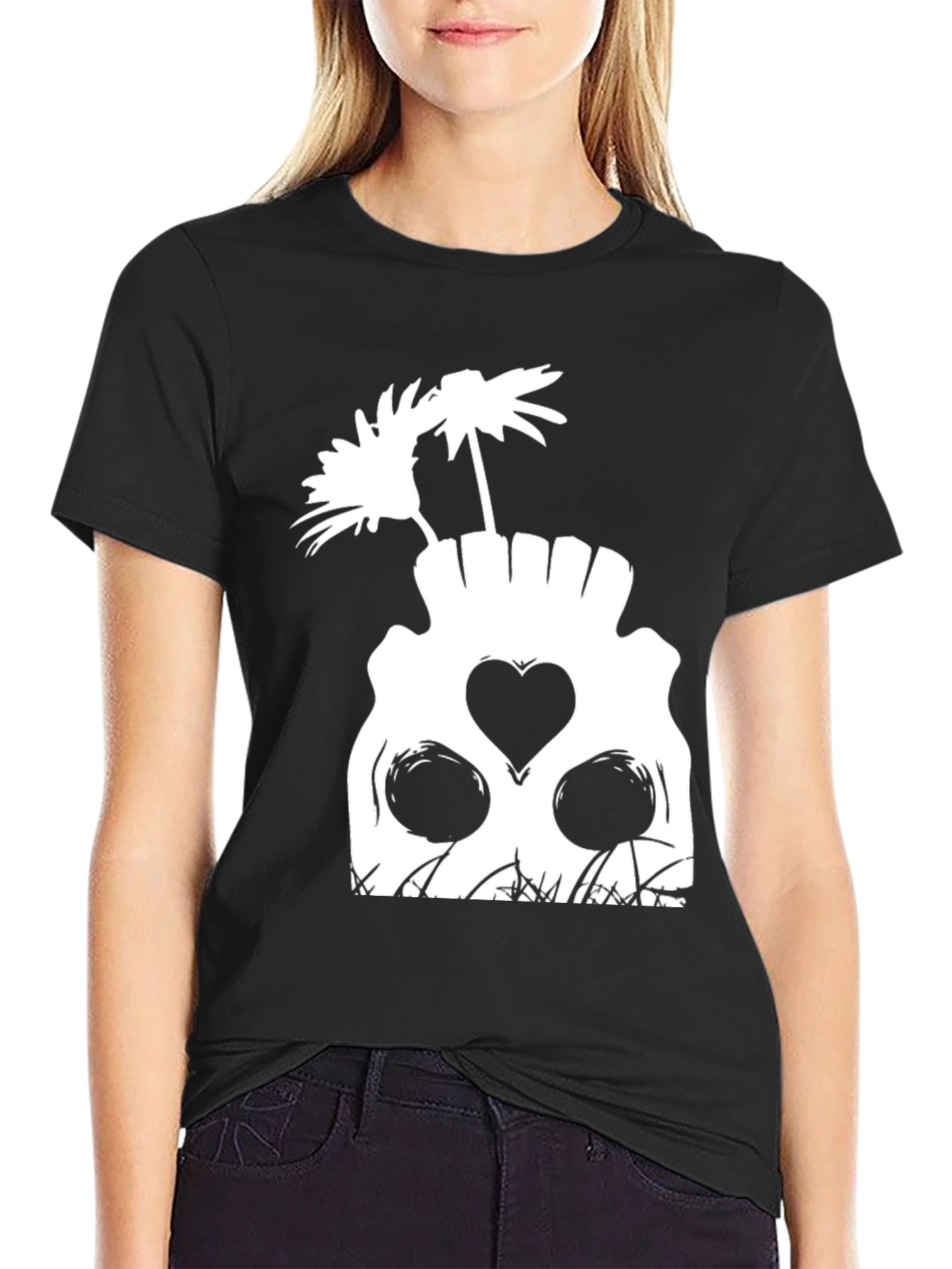 Skull & Flowers Graphic Tee