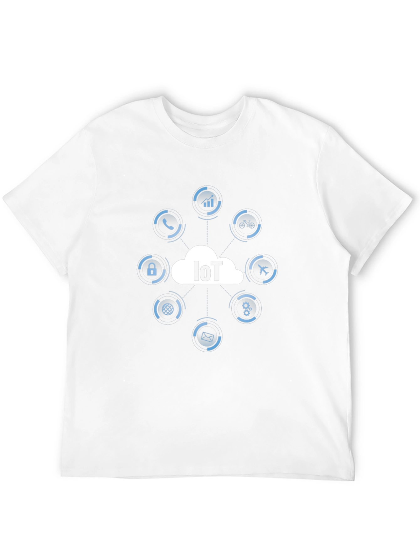 IoT Tech T-Shirt - Black Cotton Graphic Tee