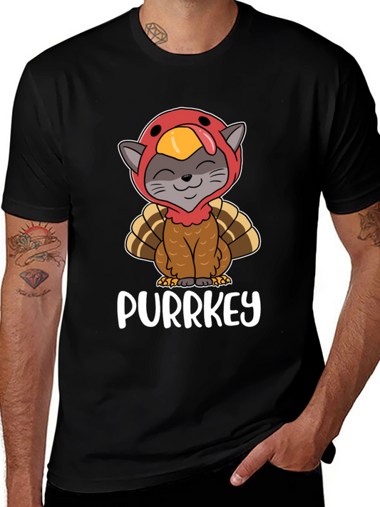 Purrkey Thanksgiving Cat T-Shirt