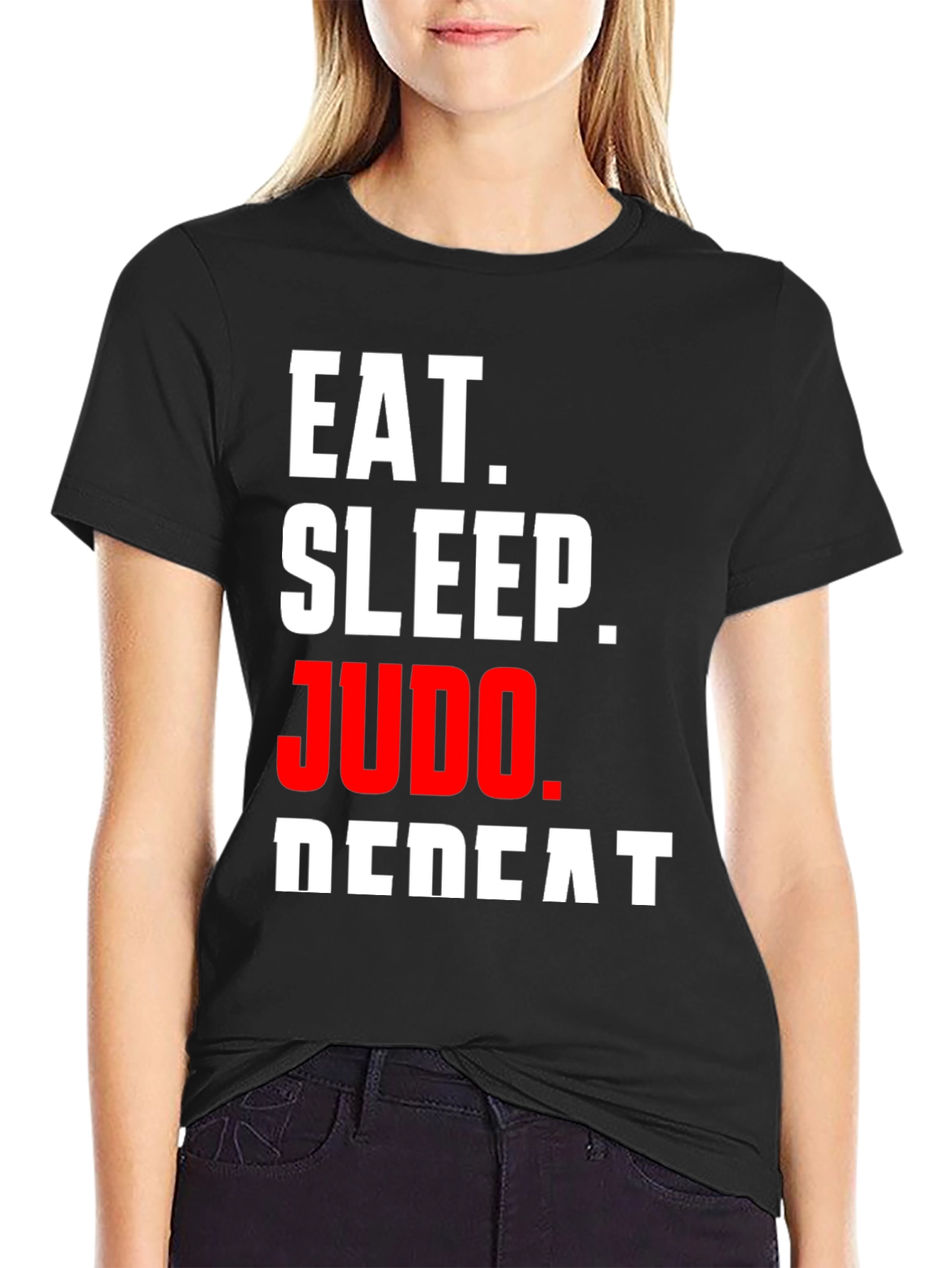 Eat Sleep Judo Repeat Black T-Shirt