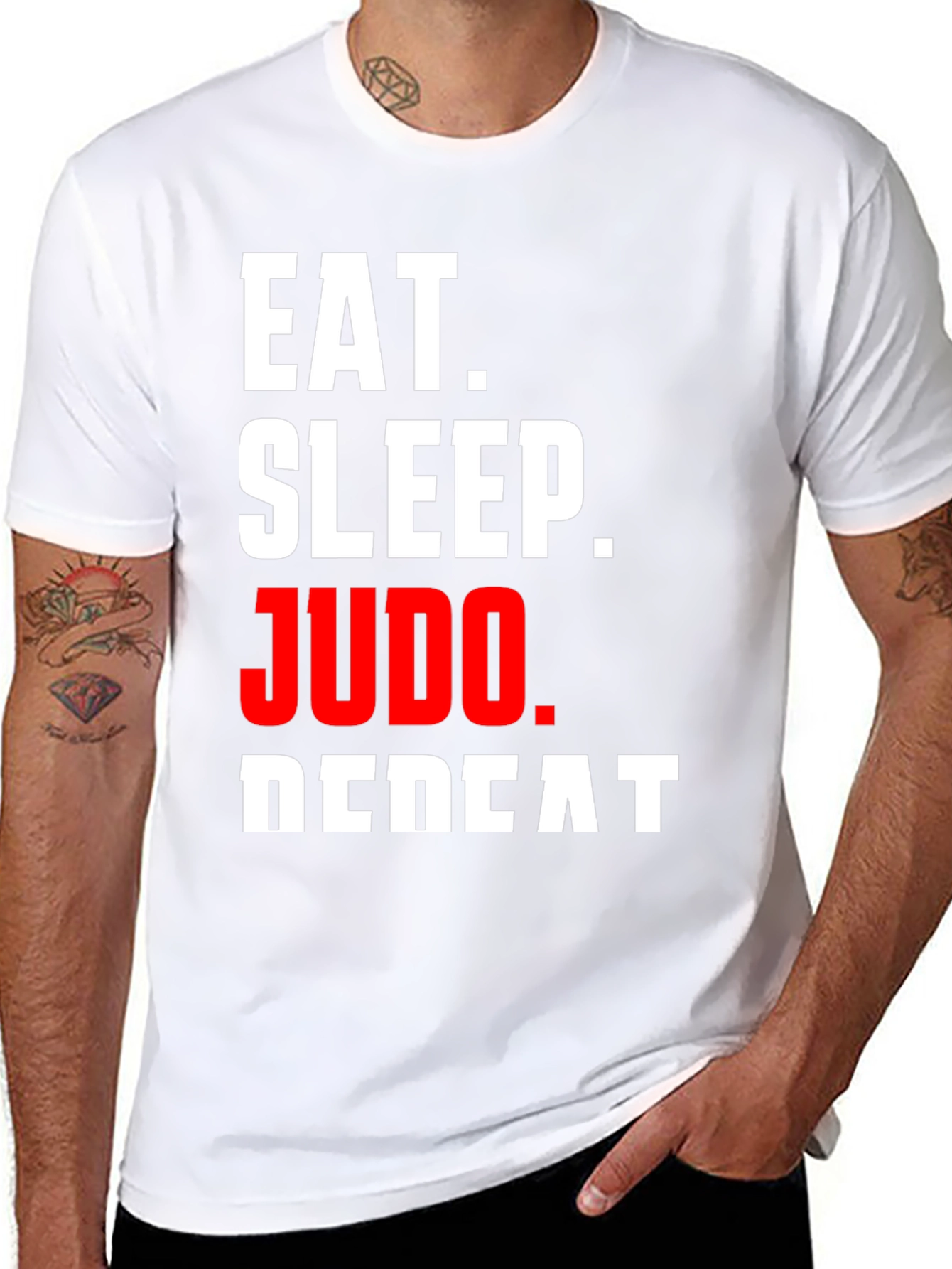 Eat Sleep Judo Repeat Black T-Shirt