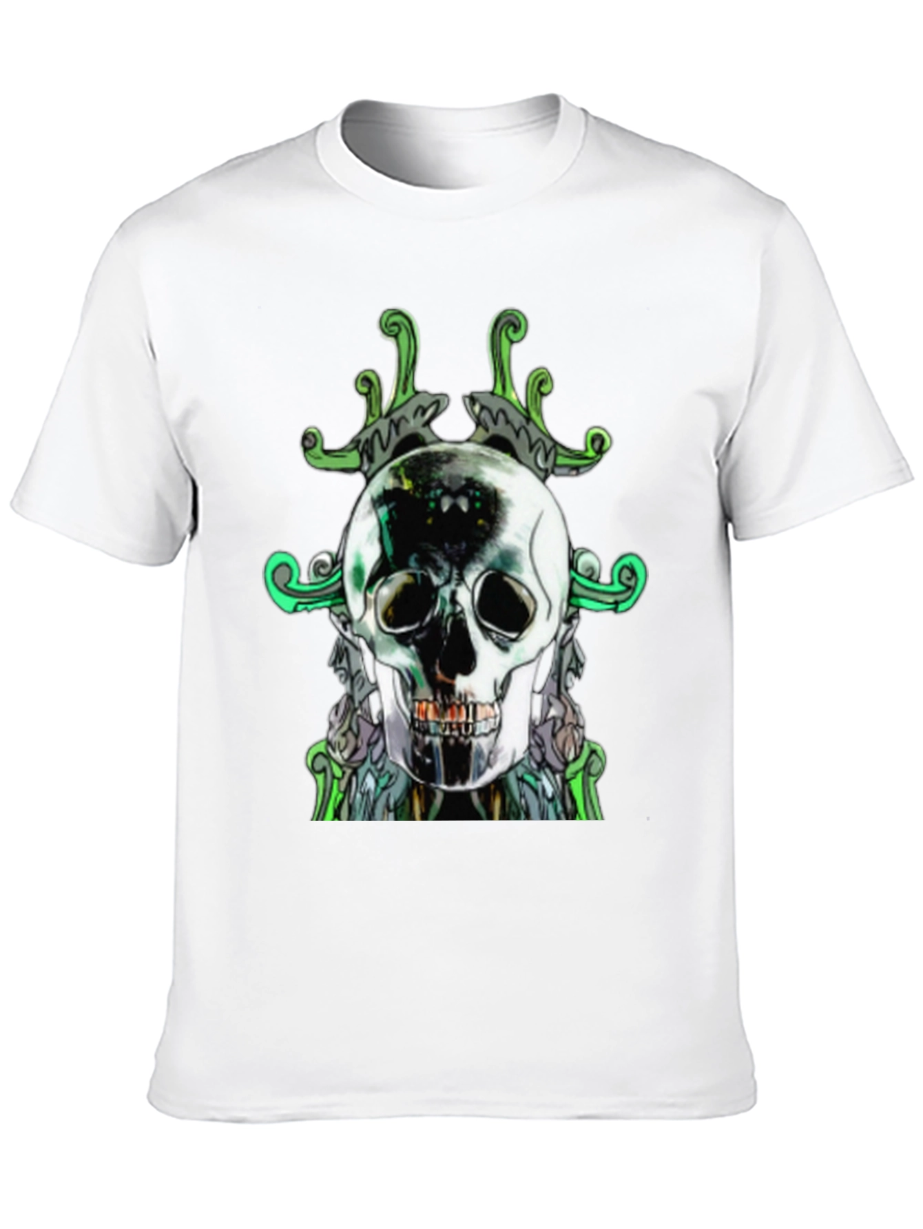 Skull Graphic Print Mens Black T-Shirt