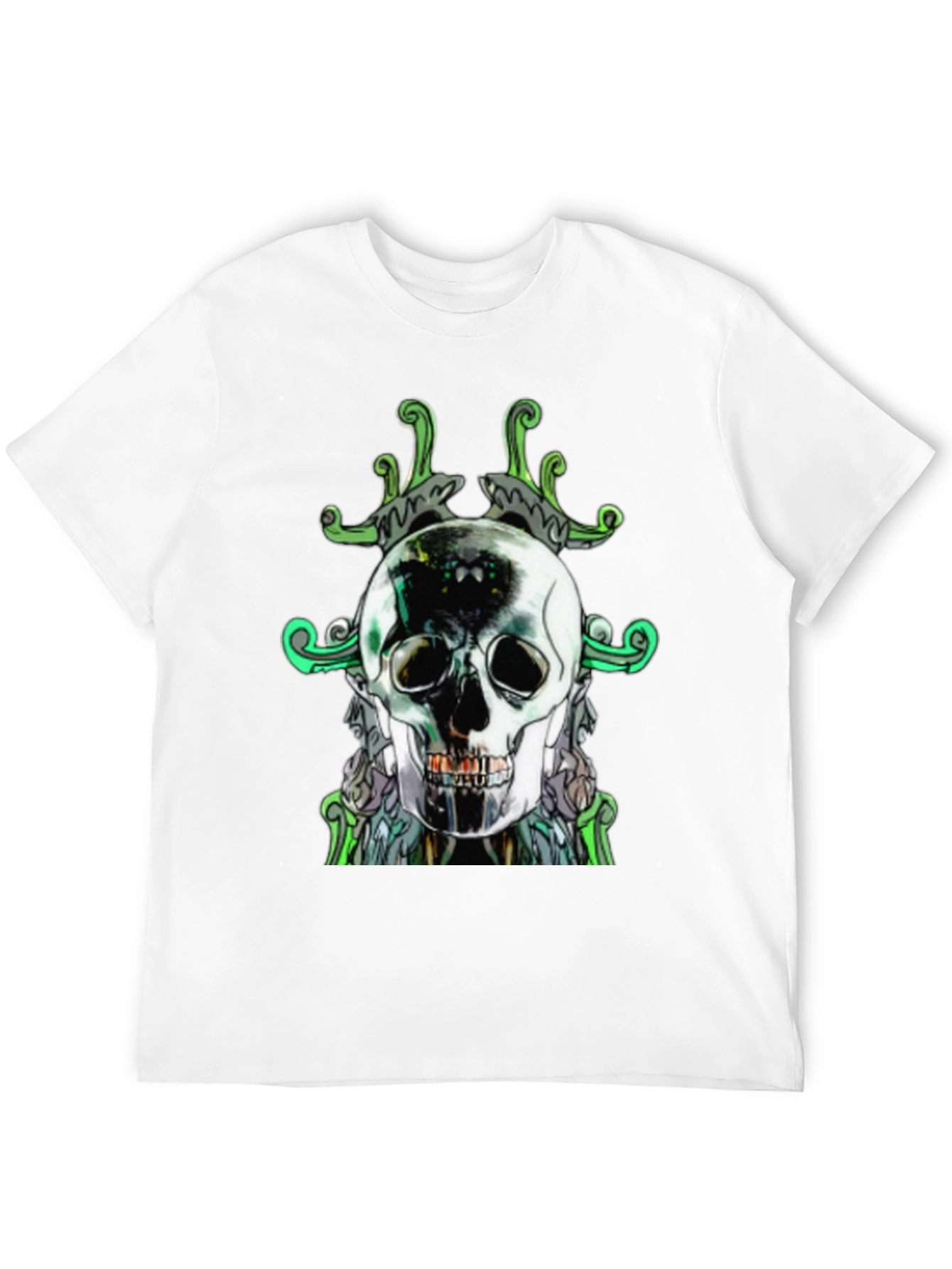 Skull Graphic Print Mens Black T-Shirt
