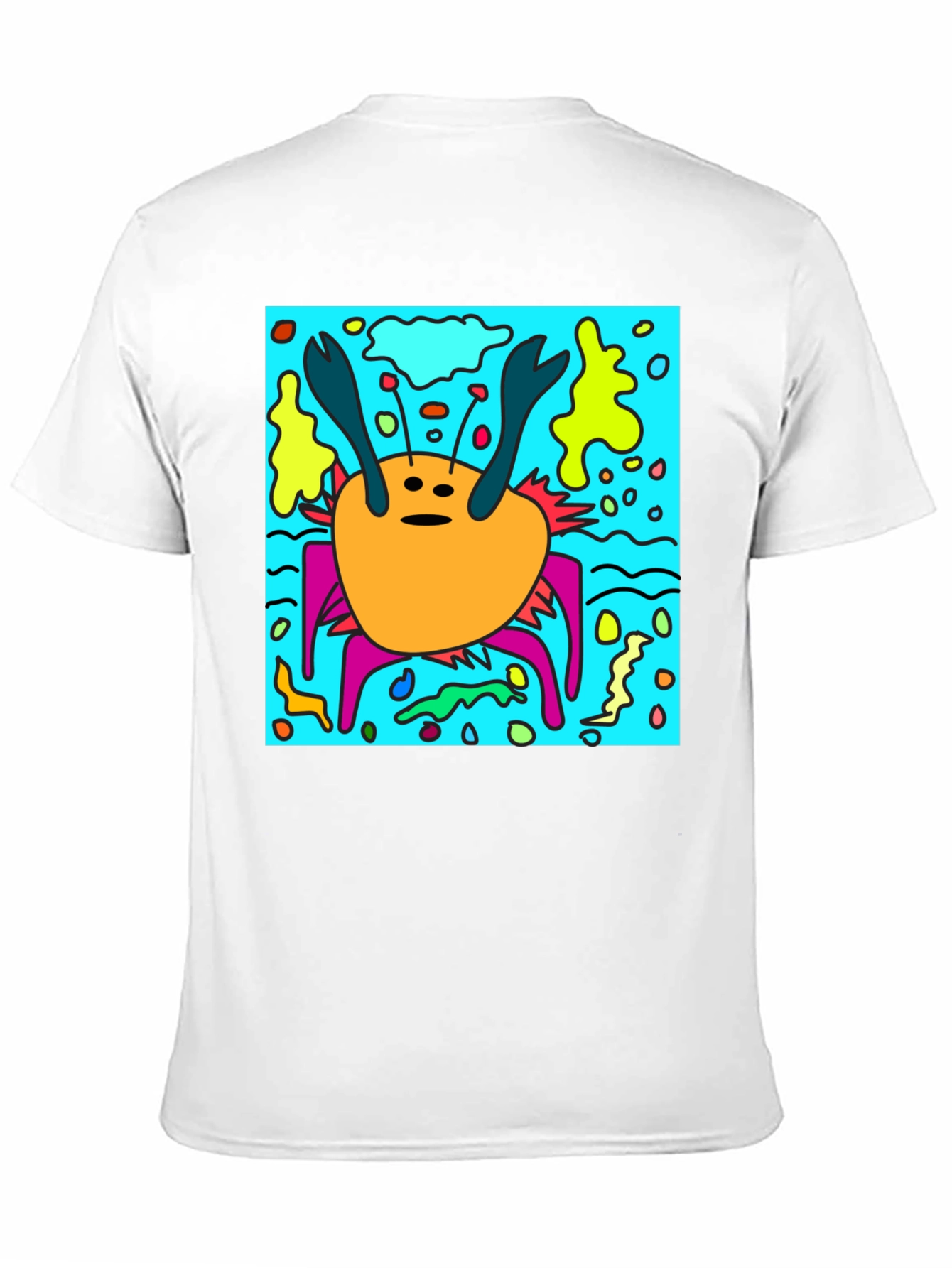 Funky Crab Graphic Print Tee -  Unique Statement Piece
