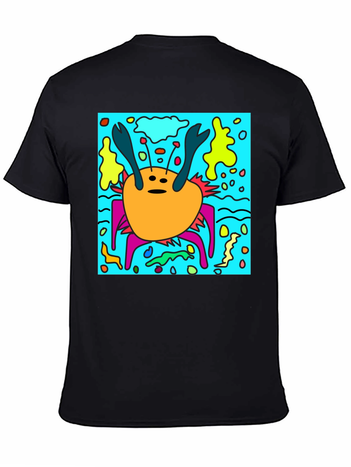 Funky Crab Graphic Print Tee -  Unique Statement Piece