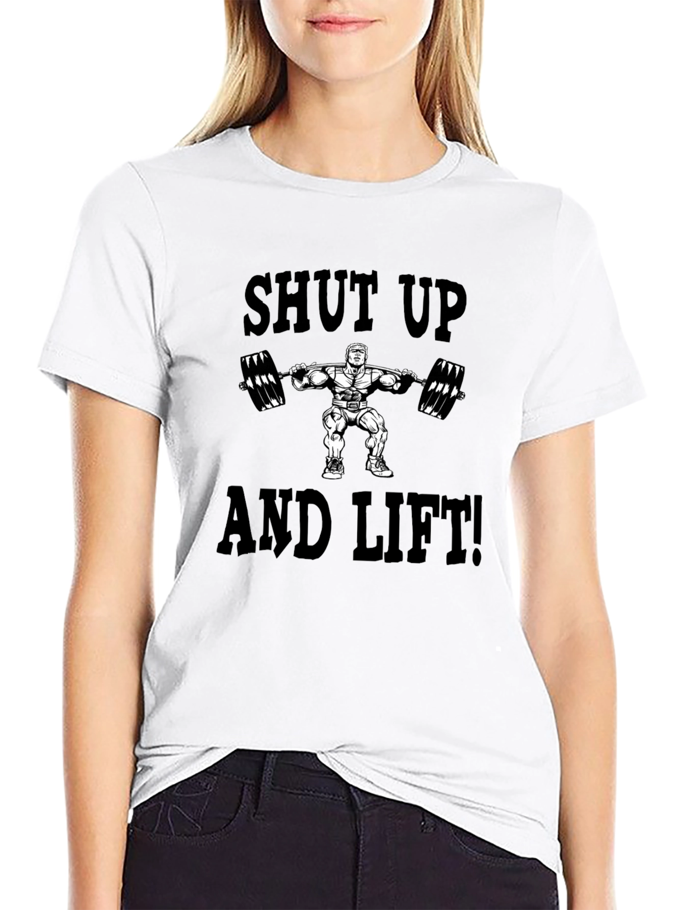 Shut Up And Lift Black Graphic Tee