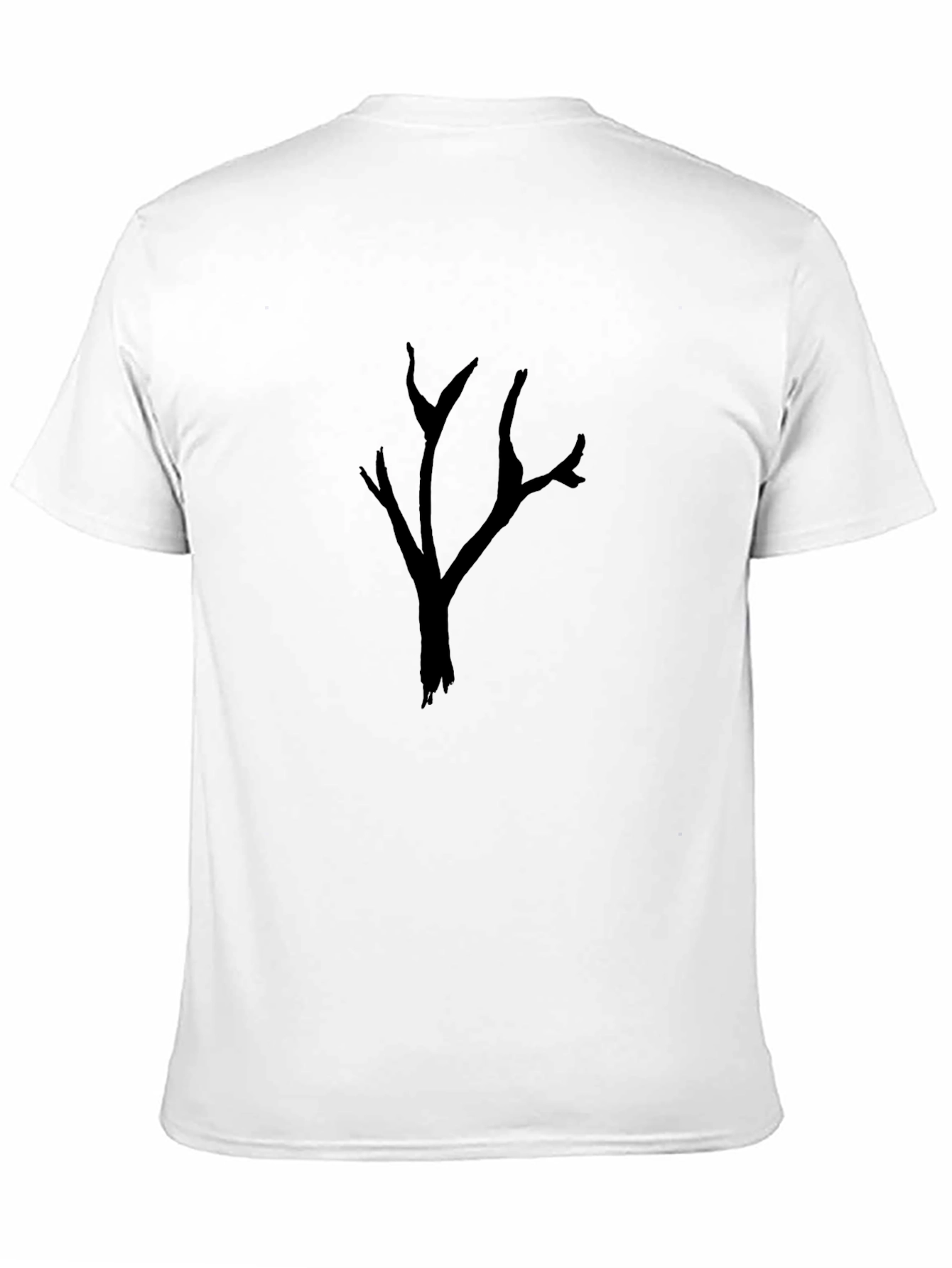 Minimalist Tree Silhouette Black T-Shirt