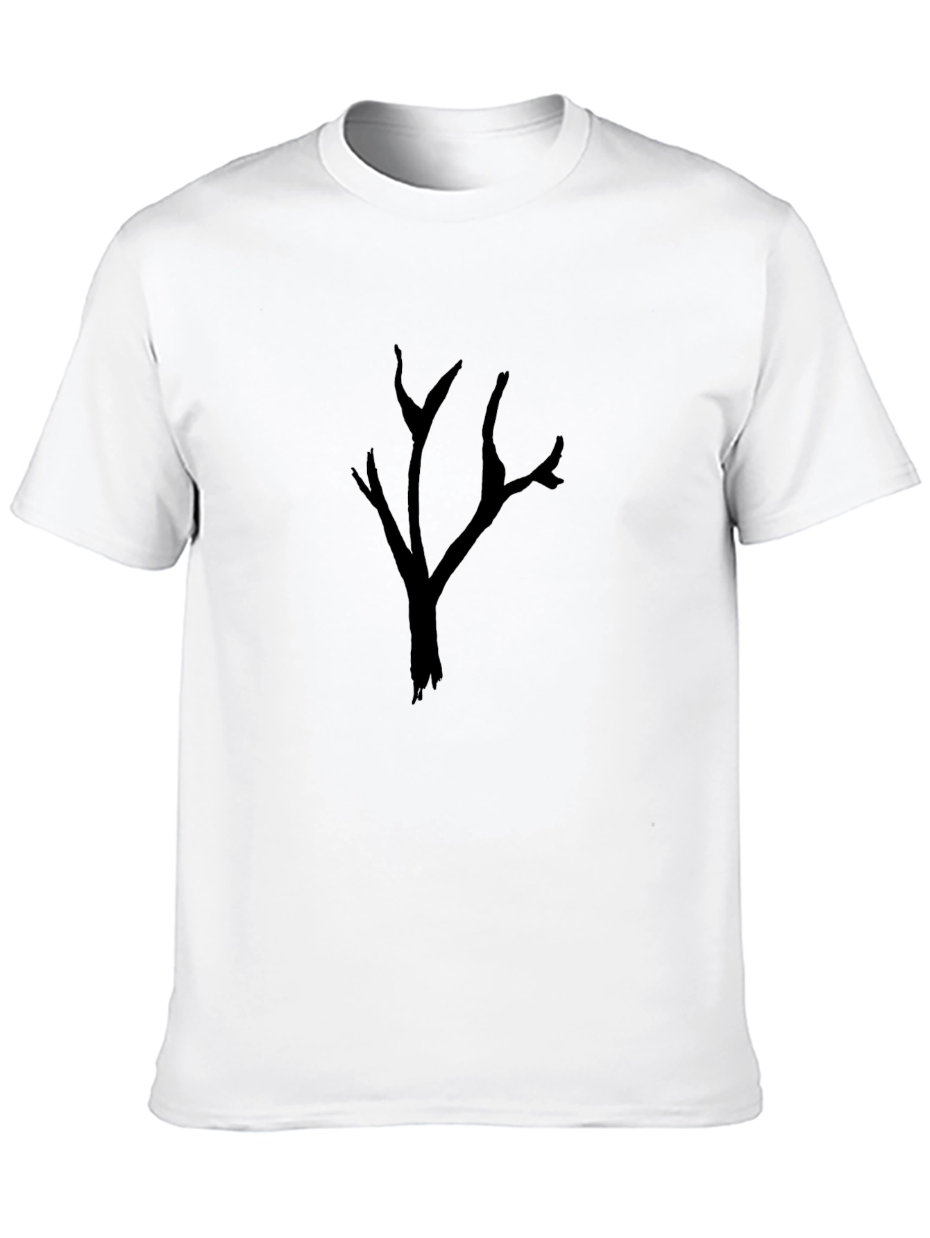 Minimalist Tree Silhouette Black T-Shirt