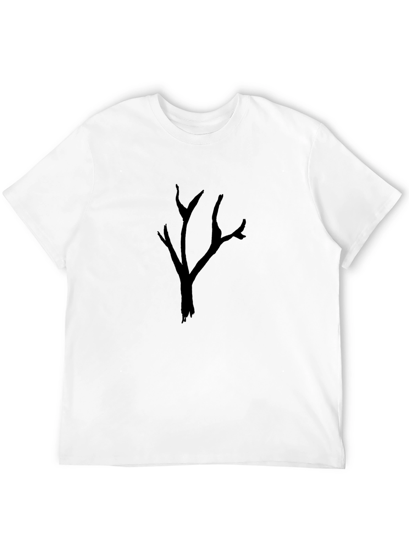 Minimalist Tree Silhouette Black T-Shirt