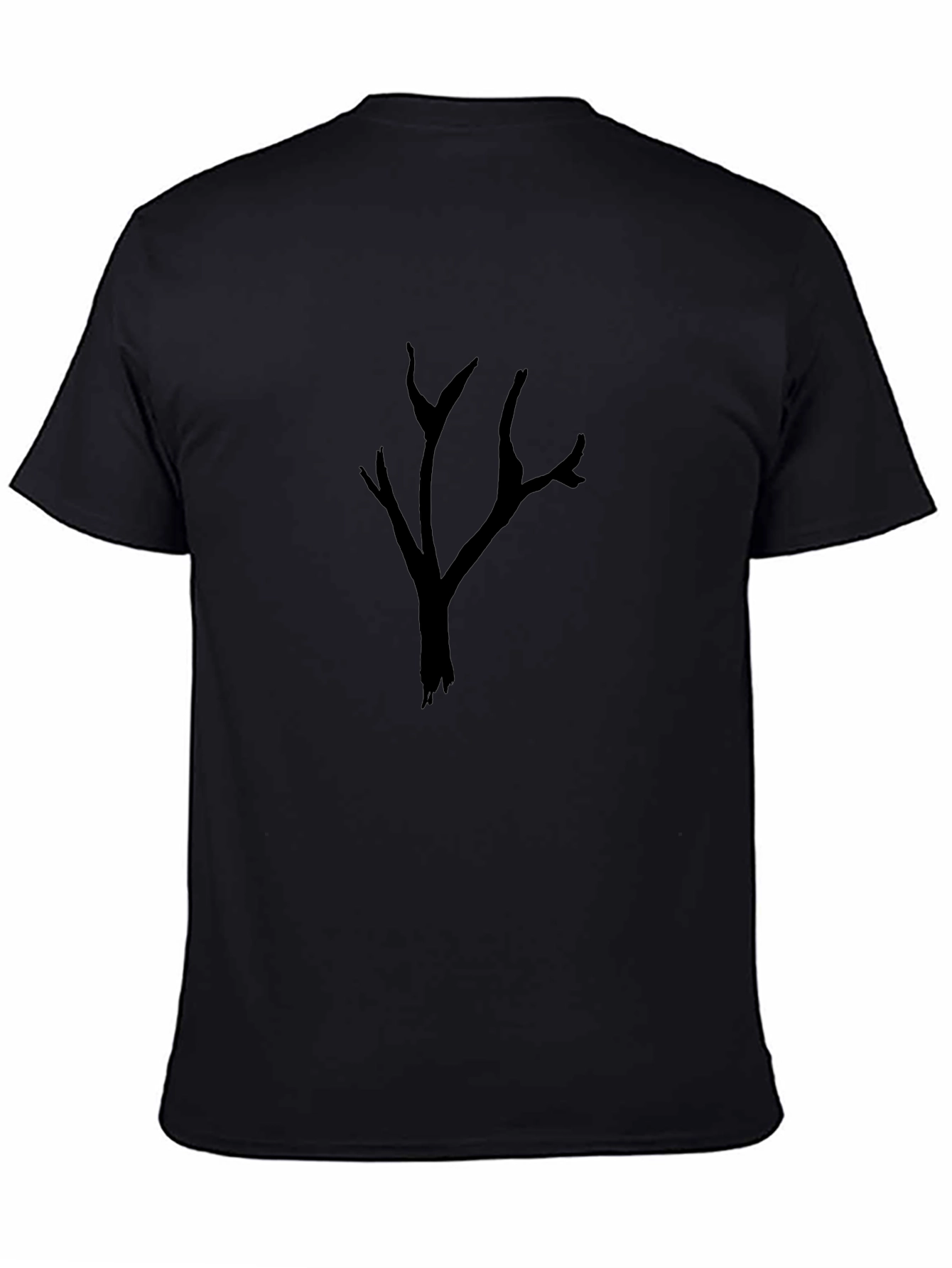 Minimalist Tree Silhouette Black T-Shirt