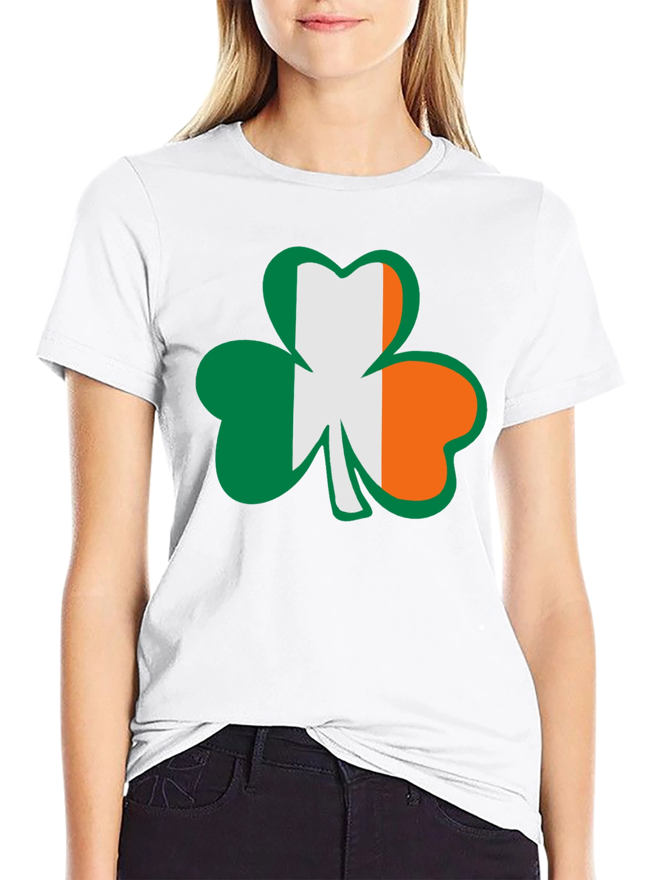 Irish Flag Shamrock Graphic Tee