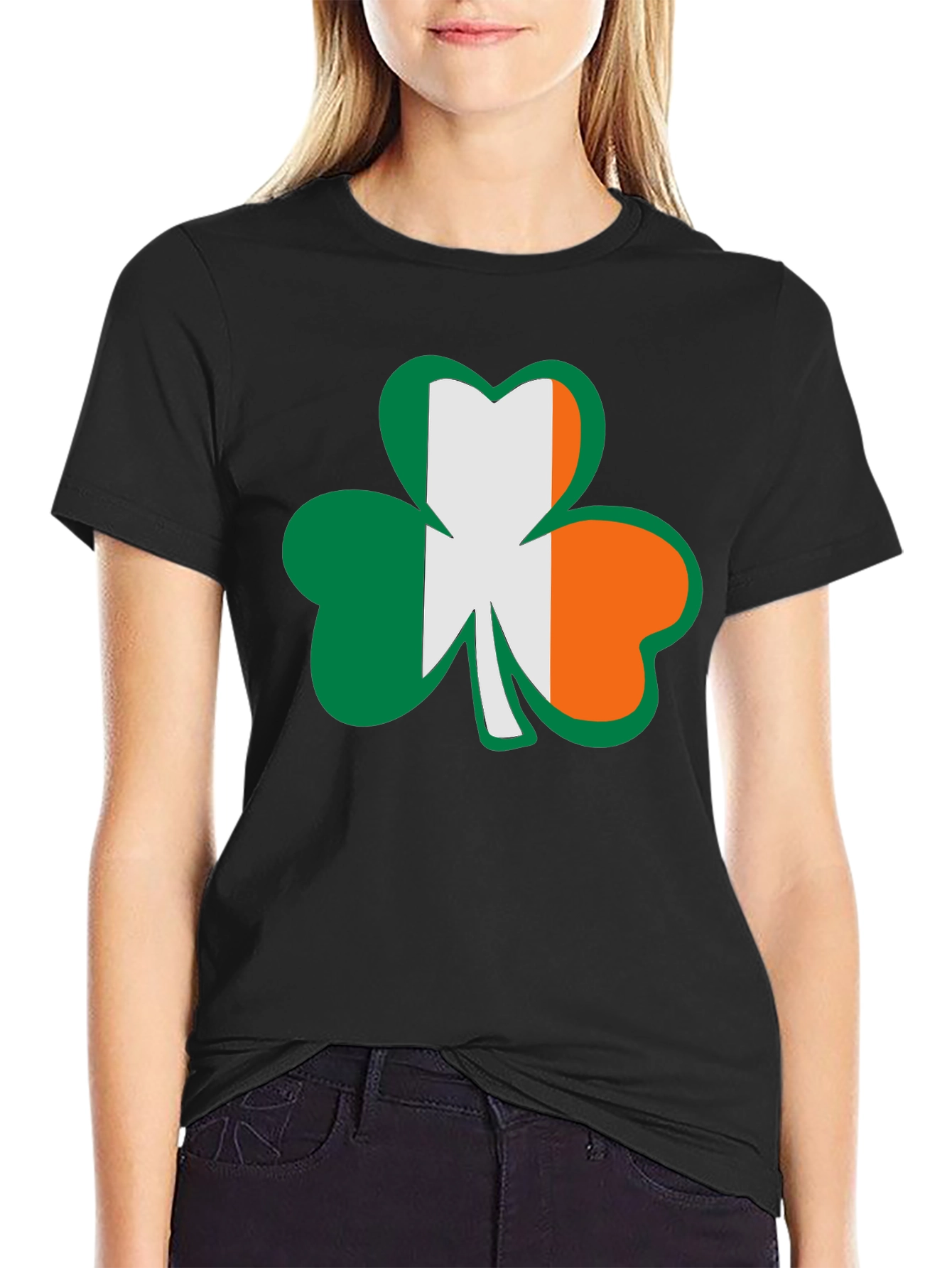 Irish Flag Shamrock Graphic Tee