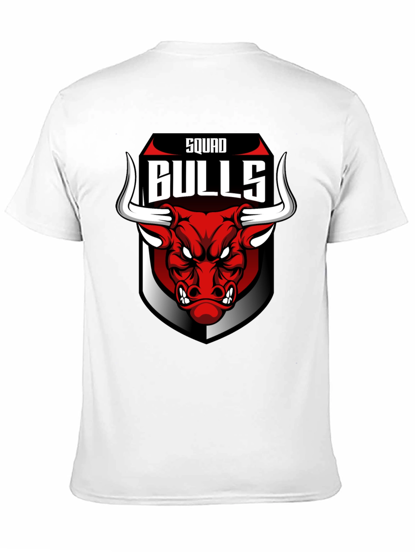 Squad Bulls Graphic T-Shirt - Black Crew Neck Tee