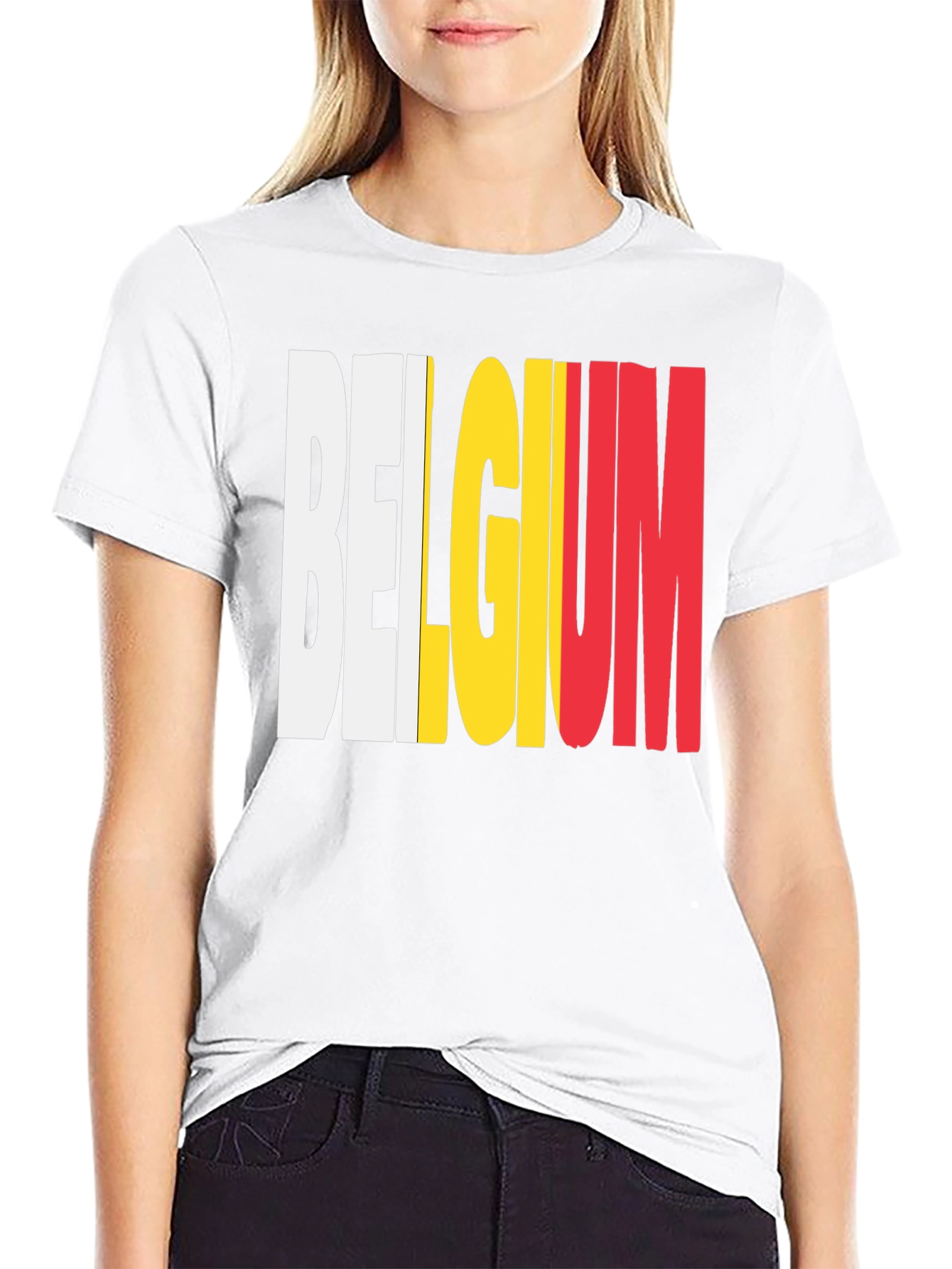 Belgium Flag T-Shirt - Black Graphic Tee