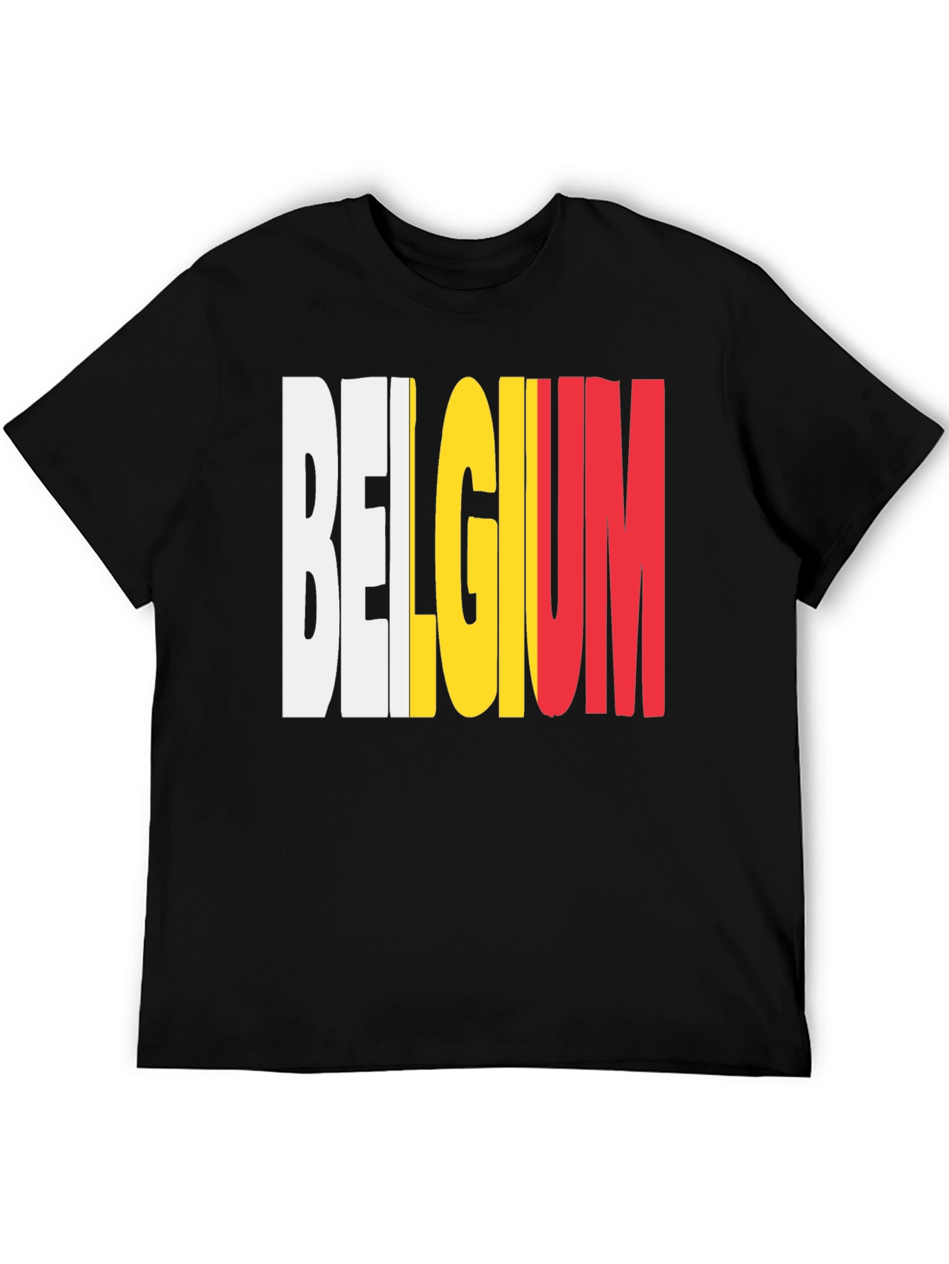 Belgium Flag T-Shirt - Black Graphic Tee