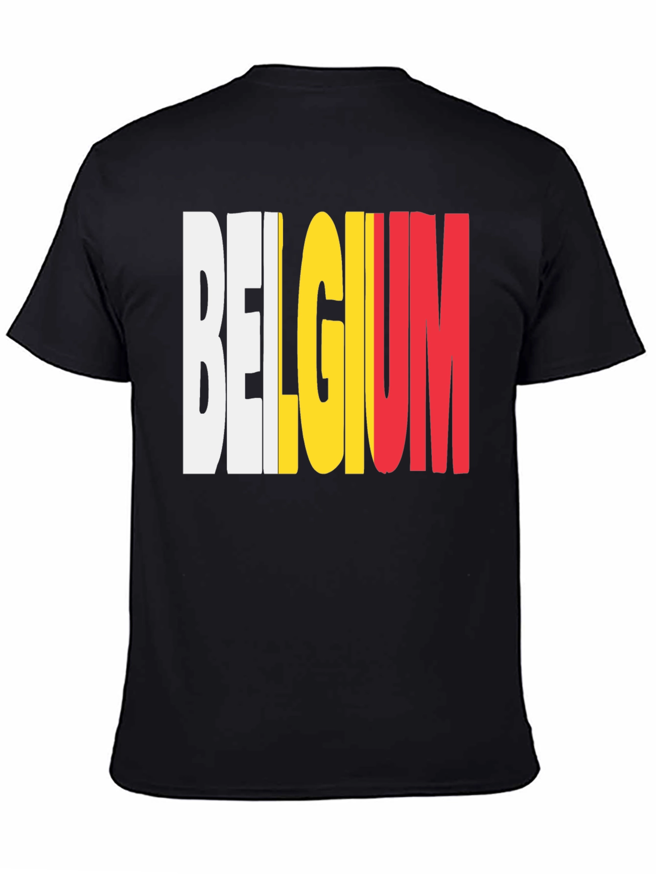 Belgium Flag T-Shirt - Black Graphic Tee