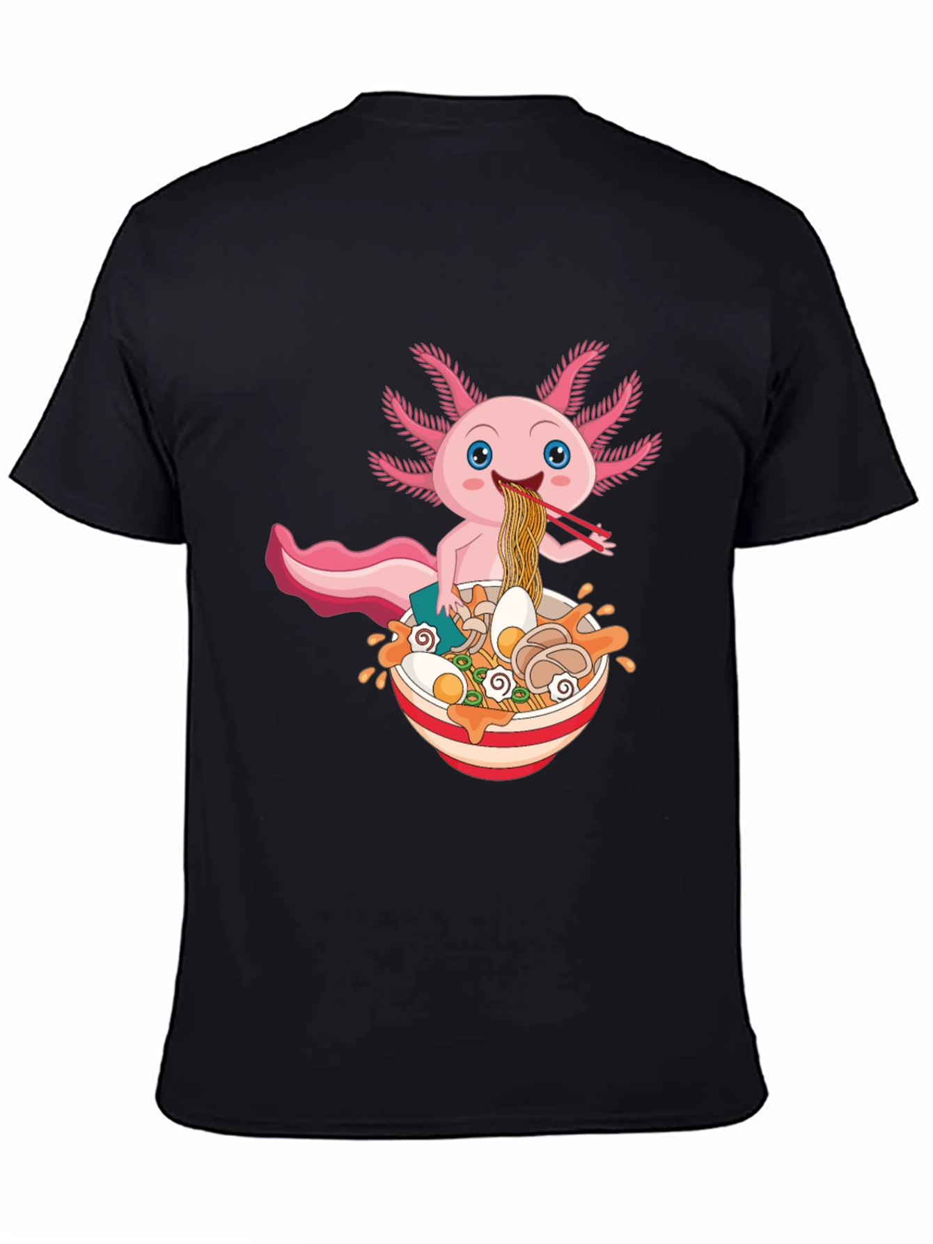 Axolotl Ramen T-Shirt - Cute Kawaii Noodle Lover Tee