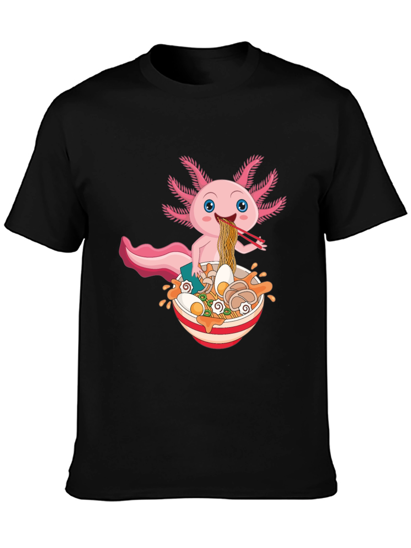 Axolotl Ramen T-Shirt - Cute Kawaii Noodle Lover Tee