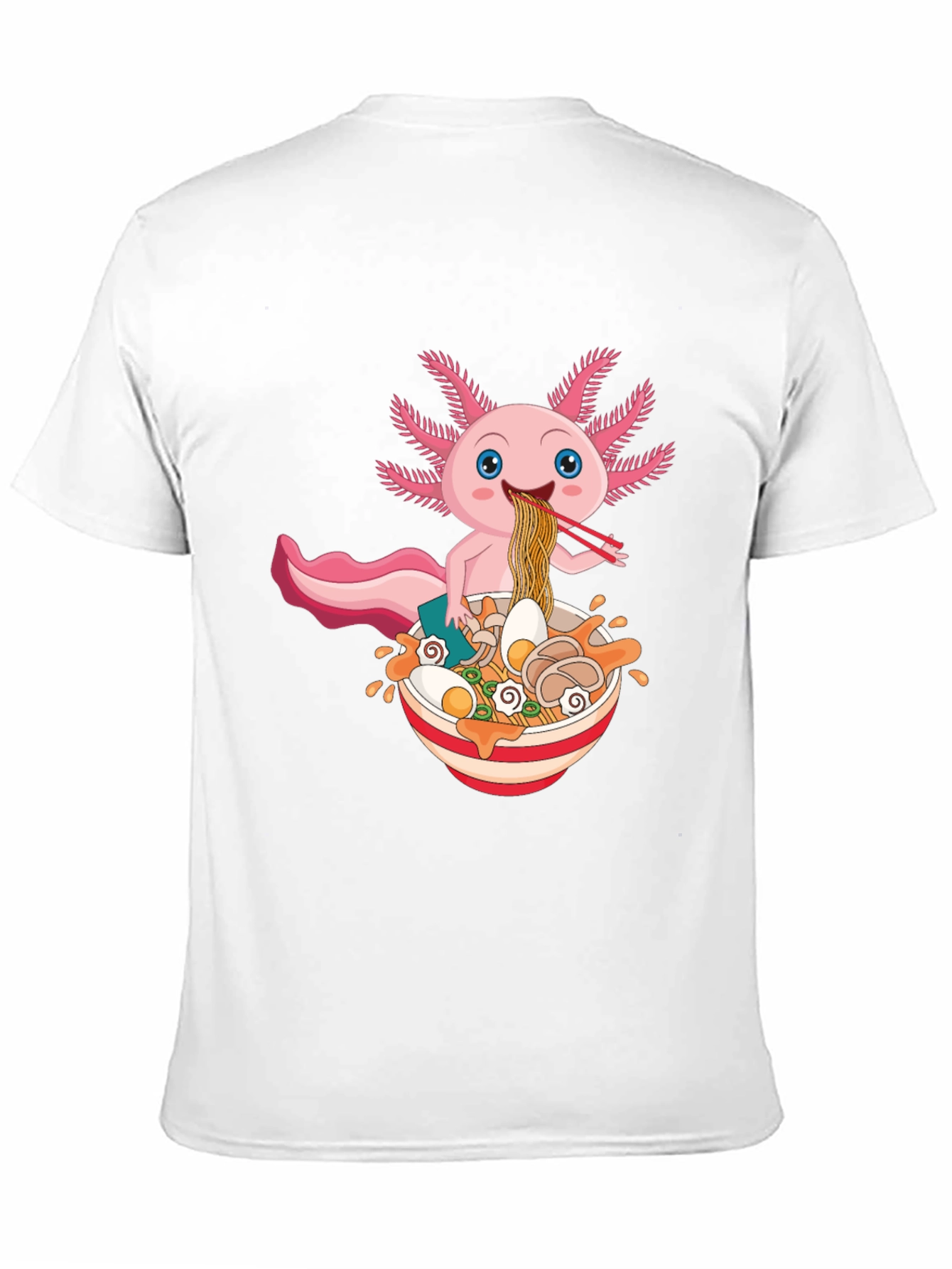 Axolotl Ramen T-Shirt - Cute Kawaii Noodle Lover Tee