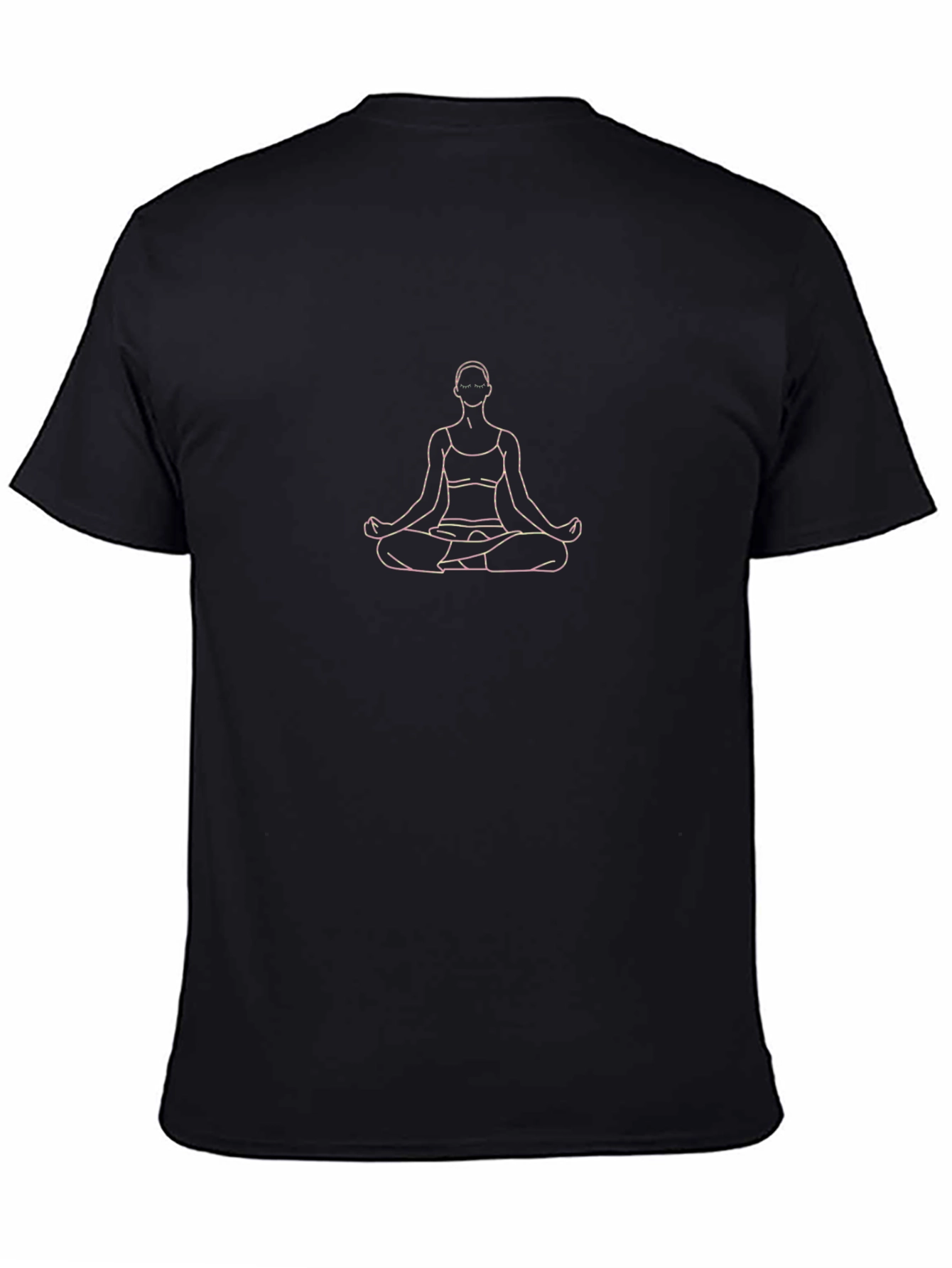 Meditative Pose Tee - Black Yoga T-Shirt