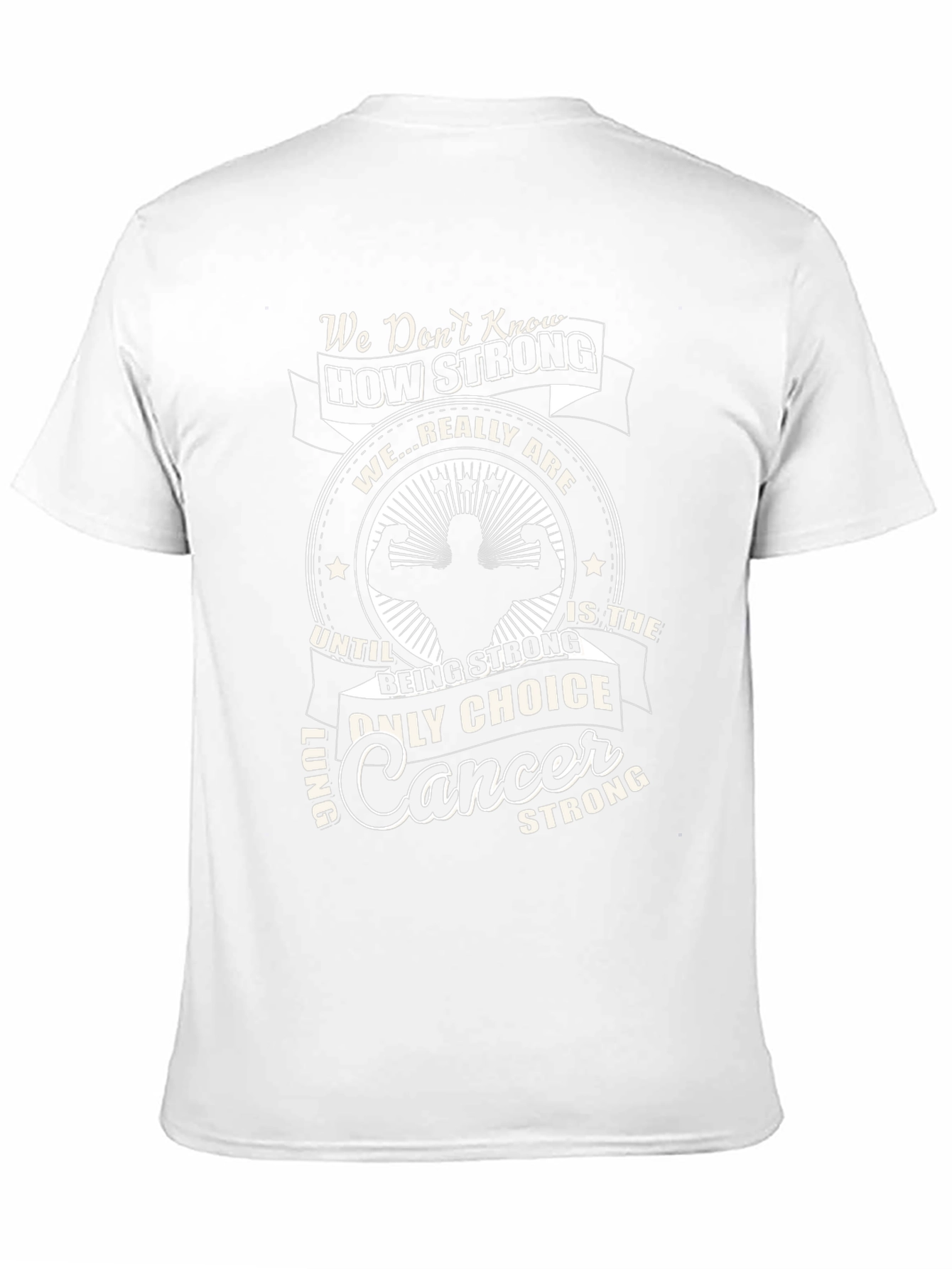 Lung Cancer Strong Black T-Shirt