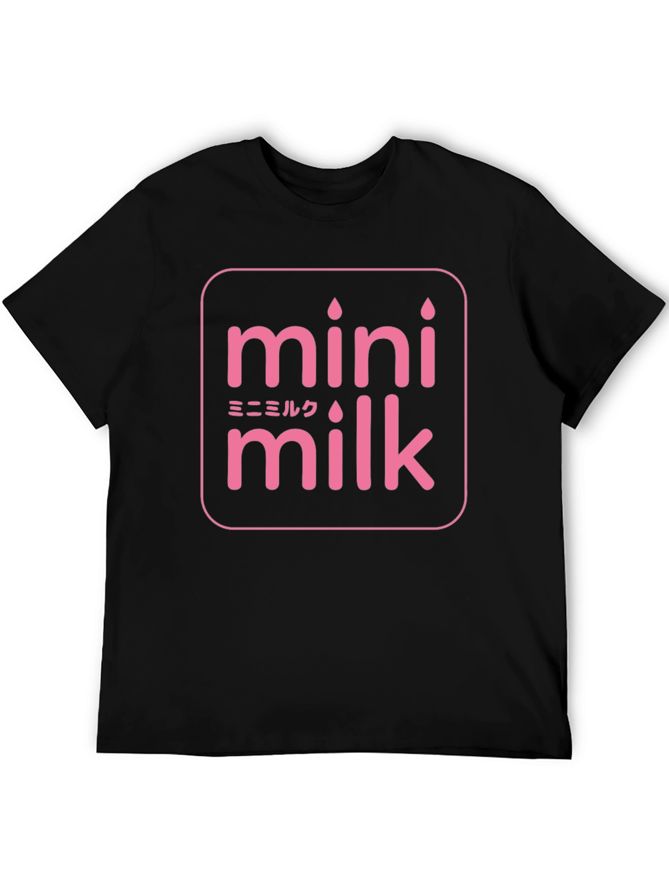 Mini Milk T-Shirt - Black Cotton Graphic Tee