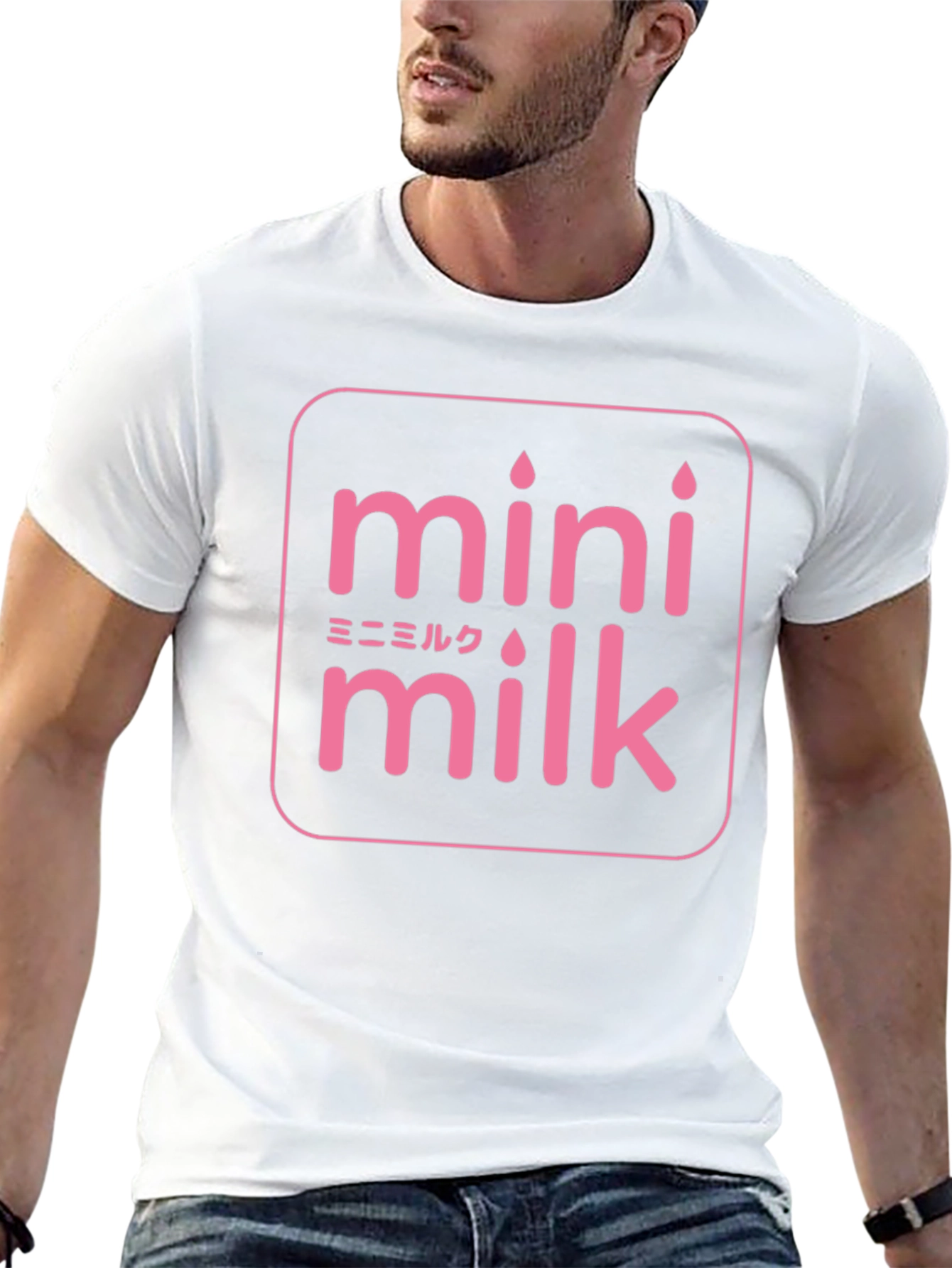 Mini Milk T-Shirt - Black Cotton Graphic Tee