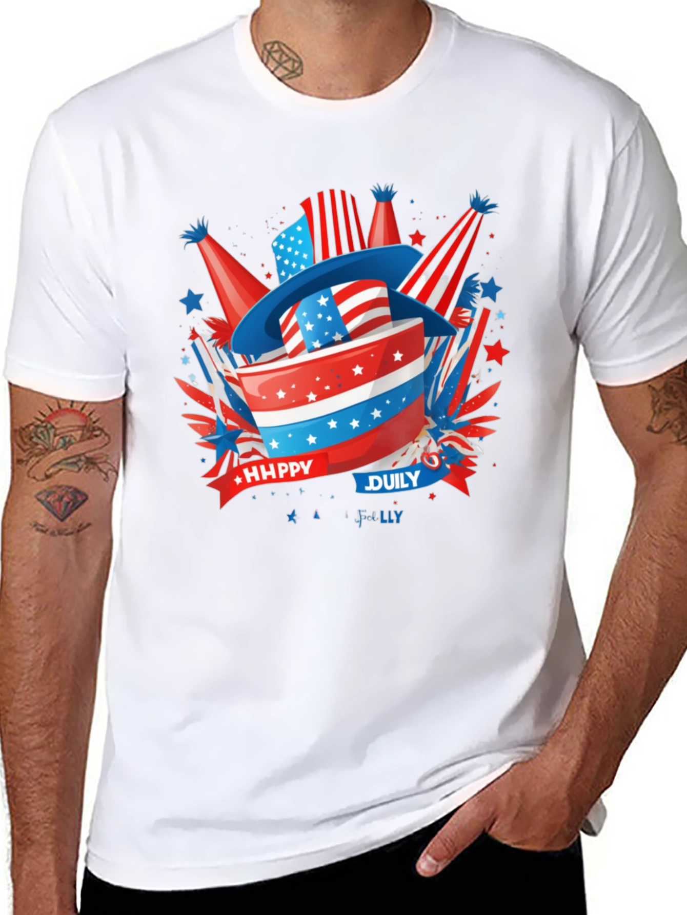 Patriotic Happy July 4th T-Shirt