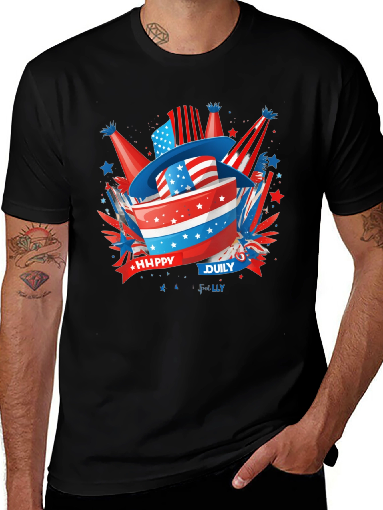 Patriotic Happy July 4th T-Shirt