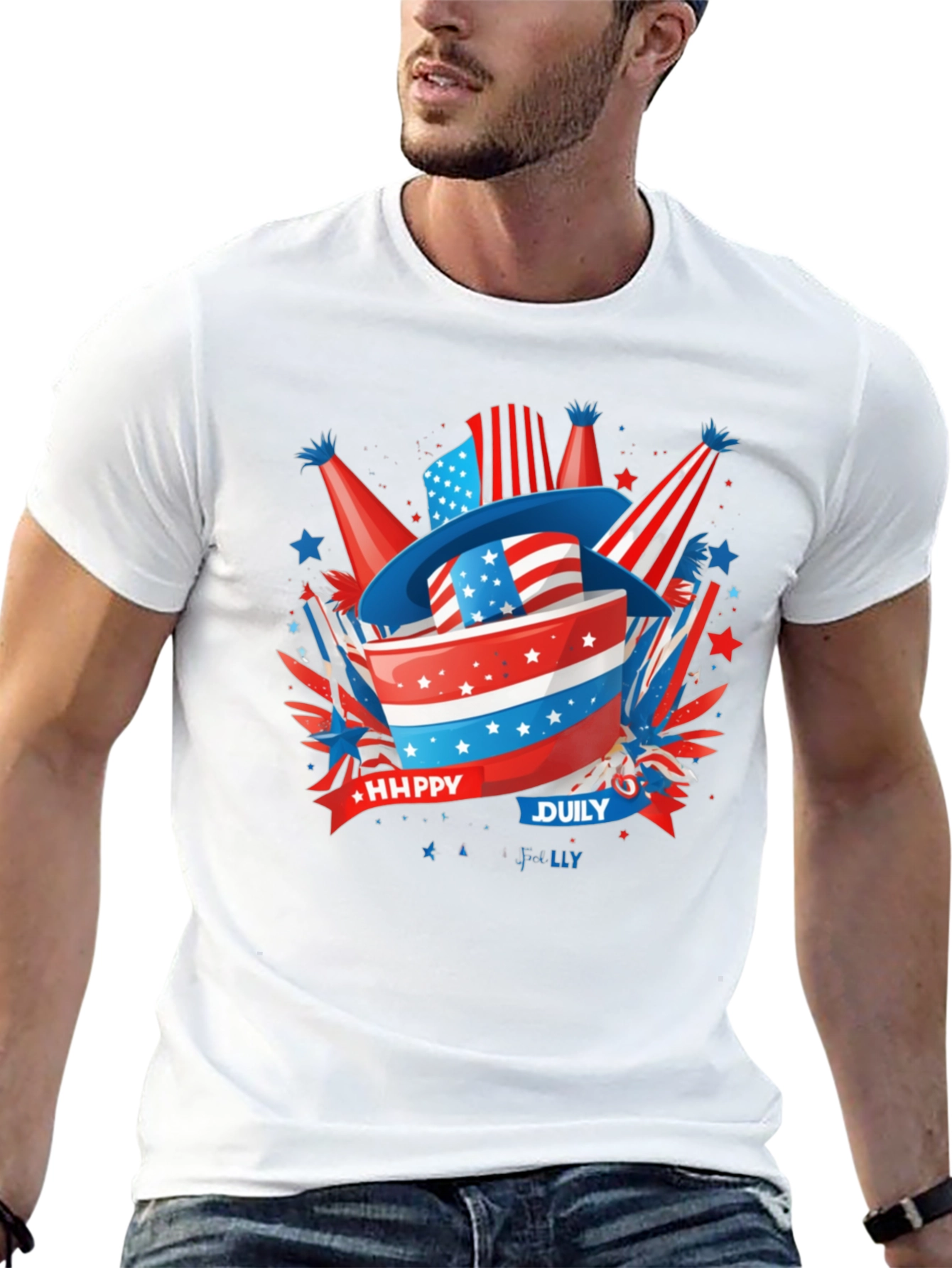 Patriotic Happy July 4th T-Shirt