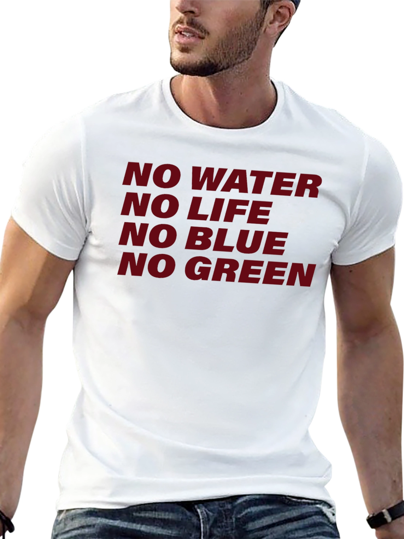 No Water No Life Graphic Tee - Black