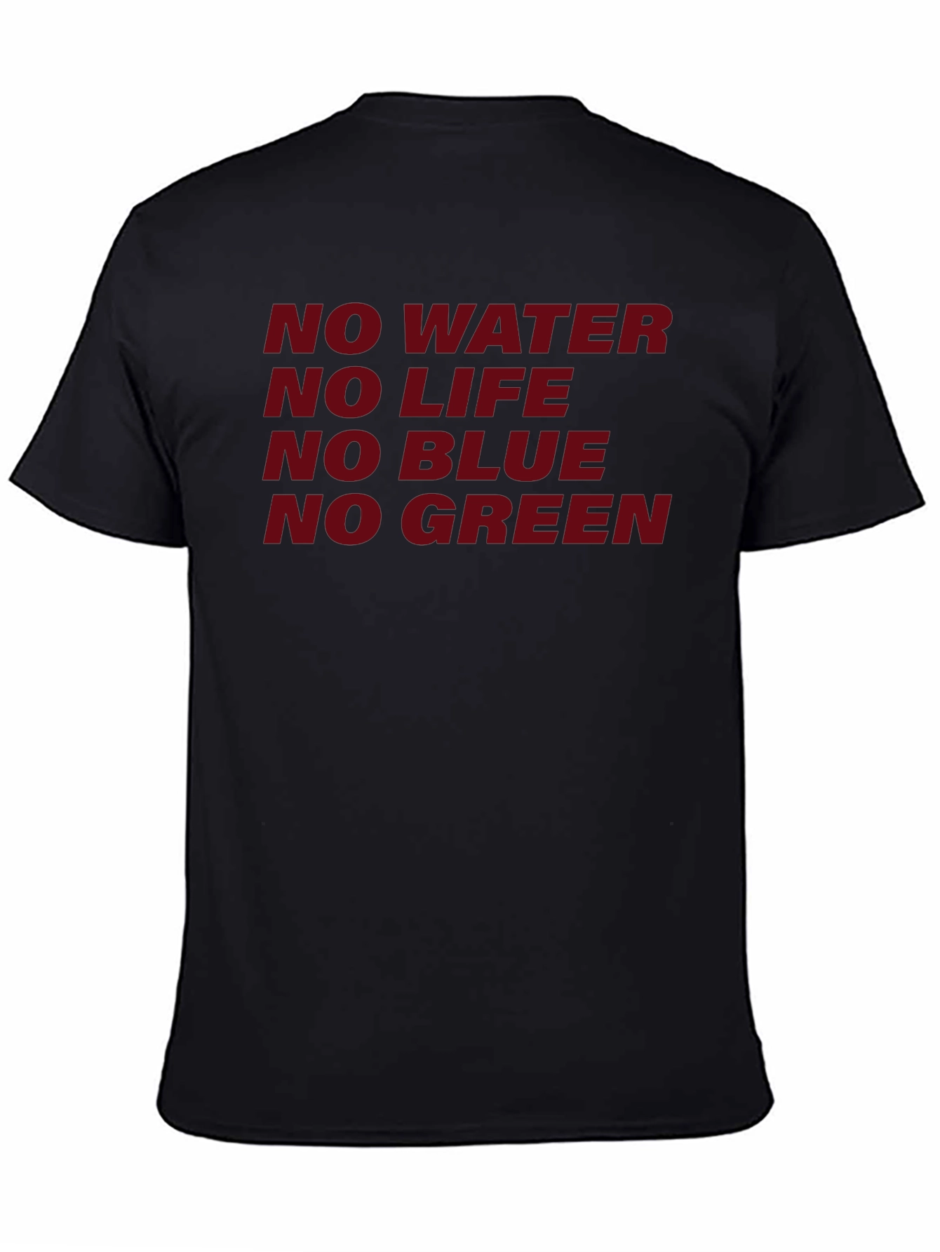 No Water No Life Graphic Tee - Black
