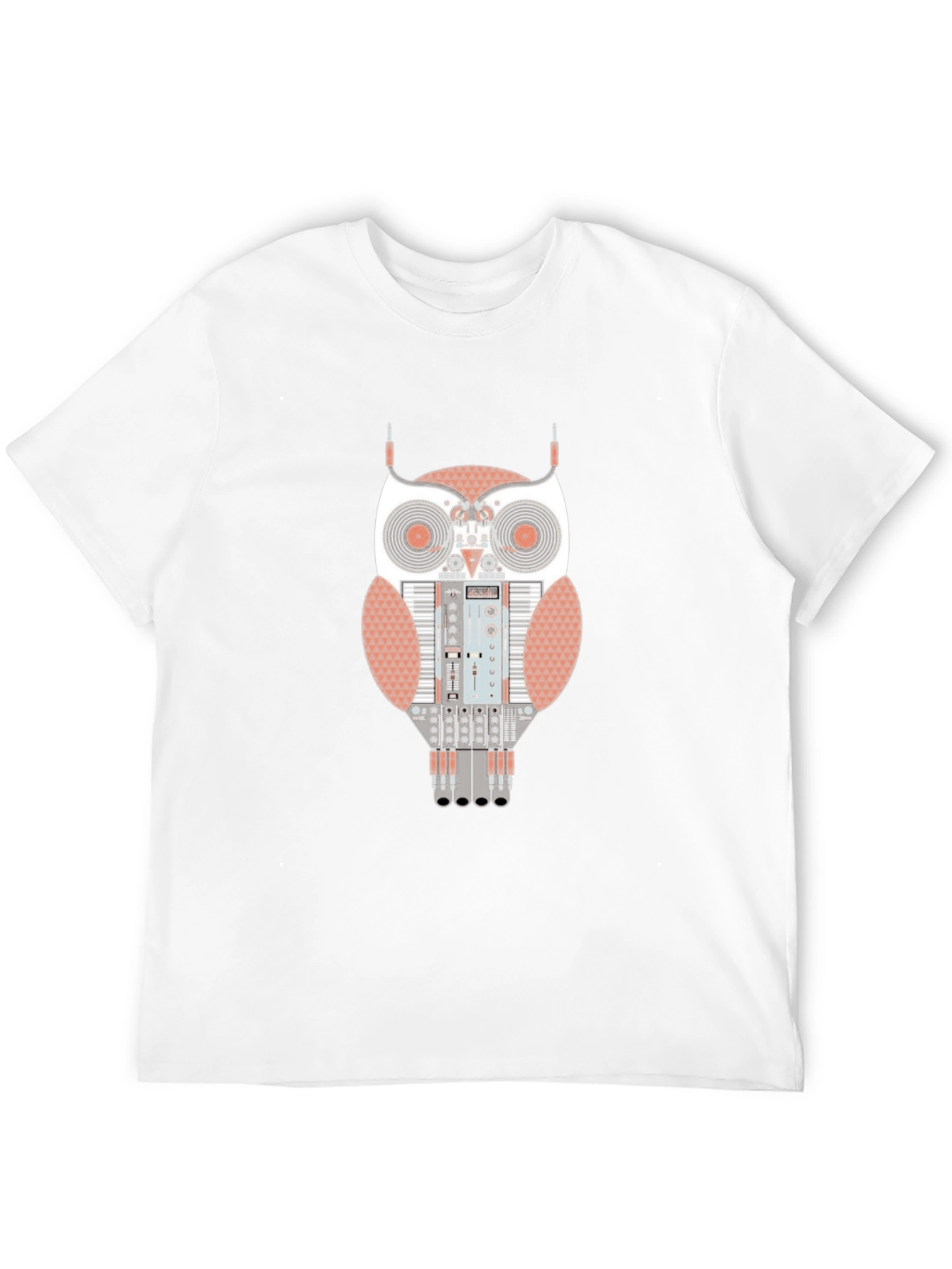 DJ Owl Graphic T-Shirt - Black Cotton Blend Tee
