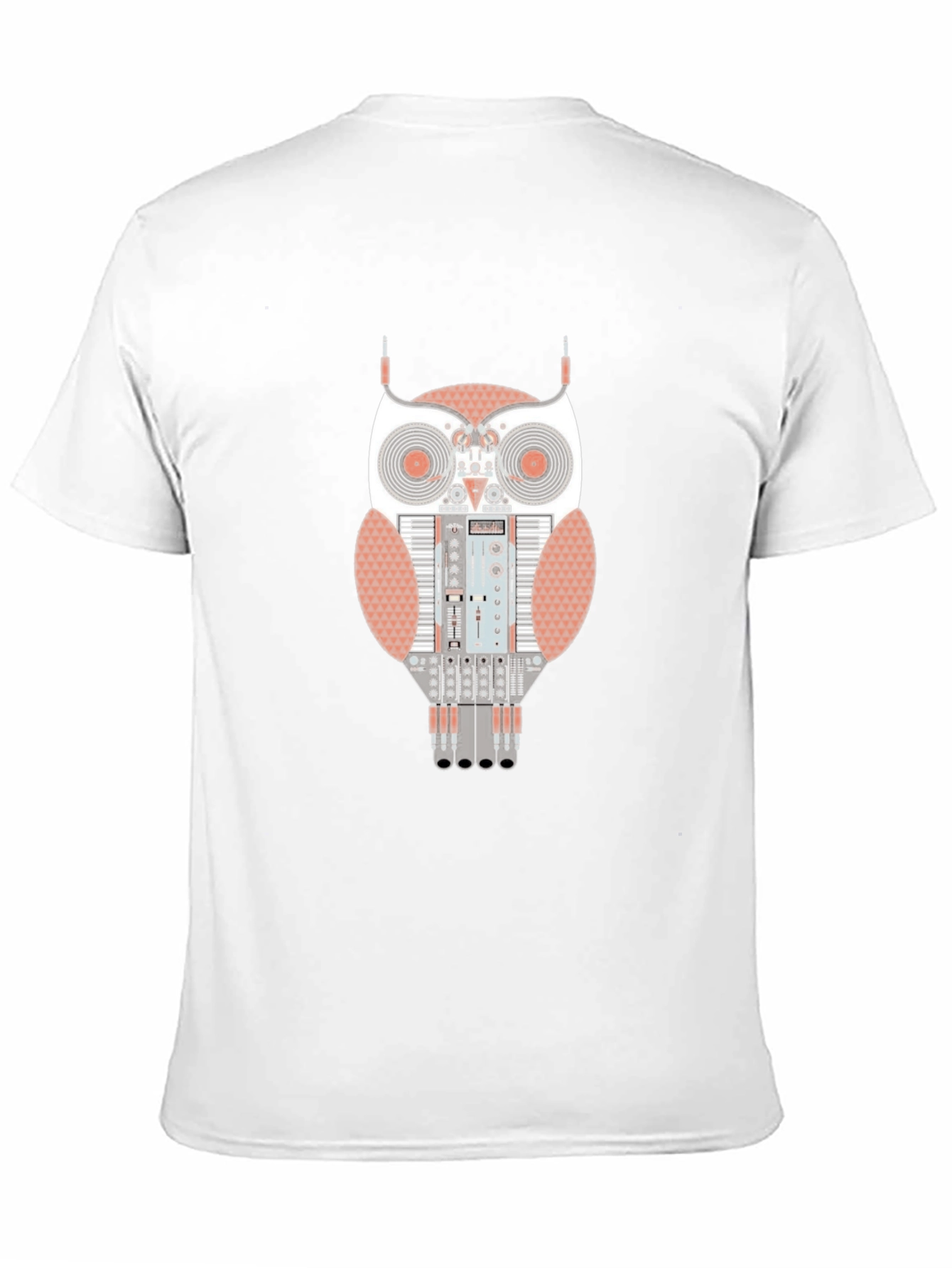 DJ Owl Graphic T-Shirt - Black Cotton Blend Tee