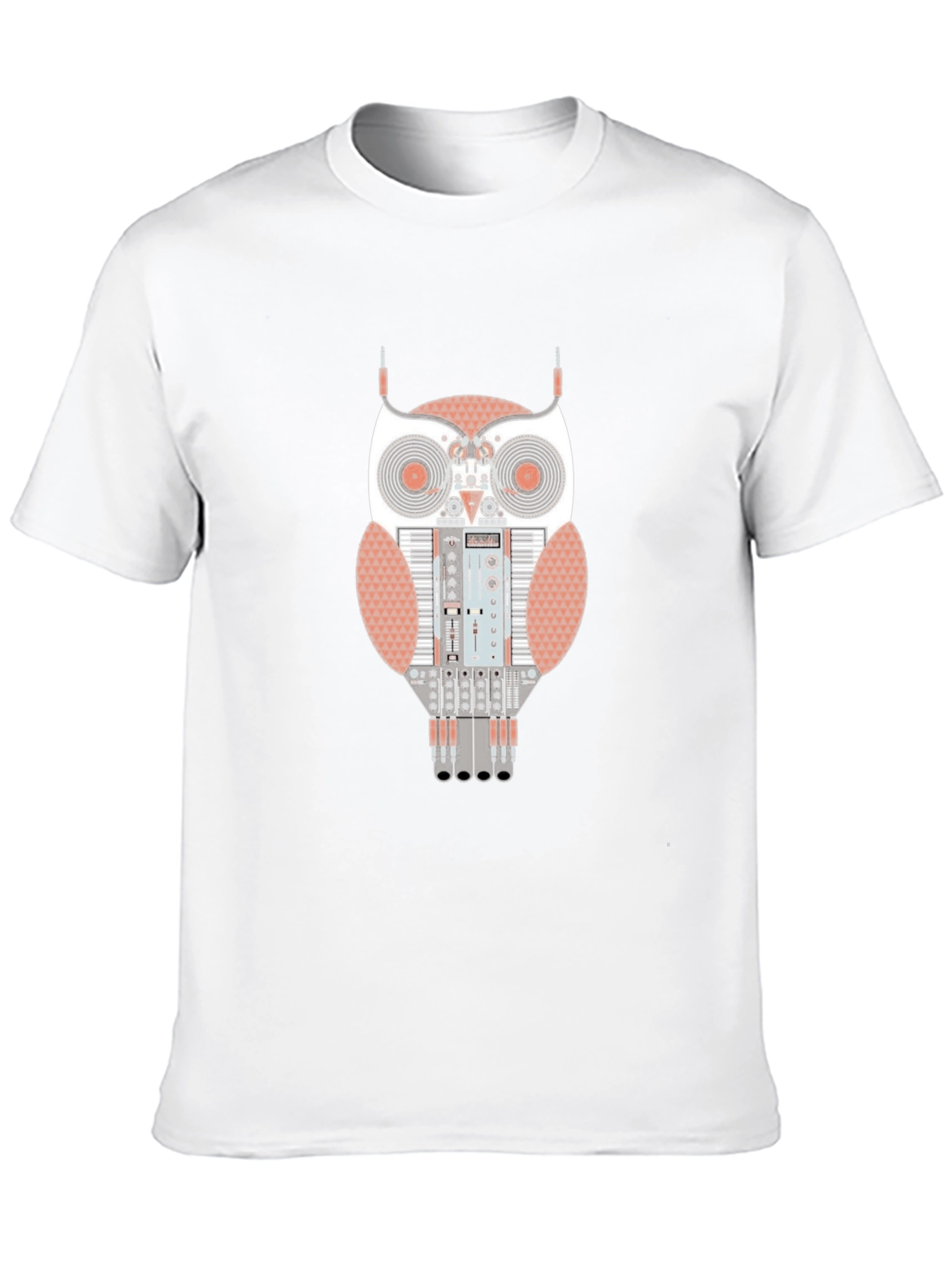 DJ Owl Graphic T-Shirt - Black Cotton Blend Tee