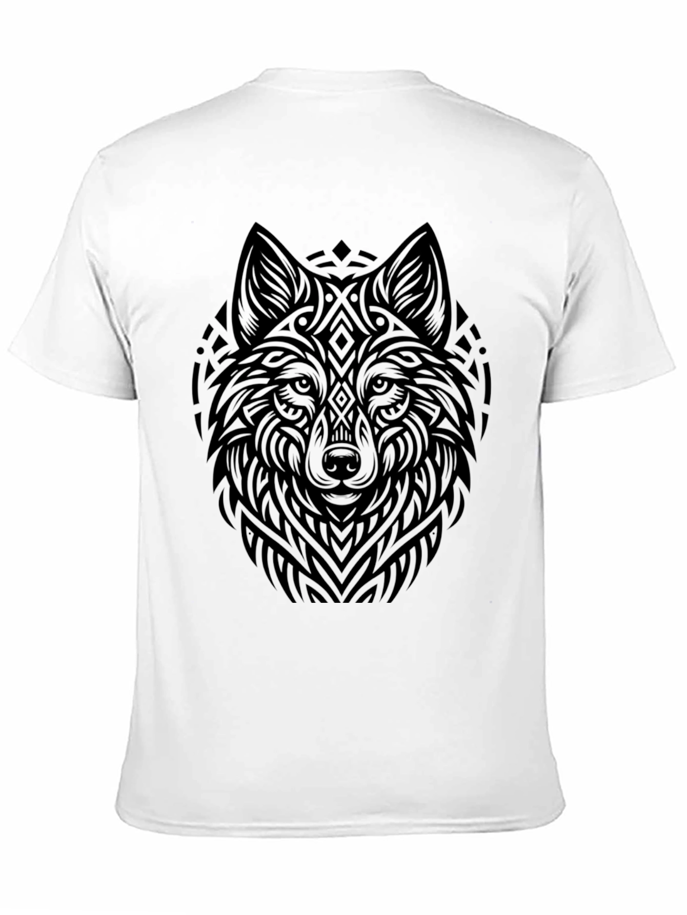 Wolf Graphic Print Black T-Shirt