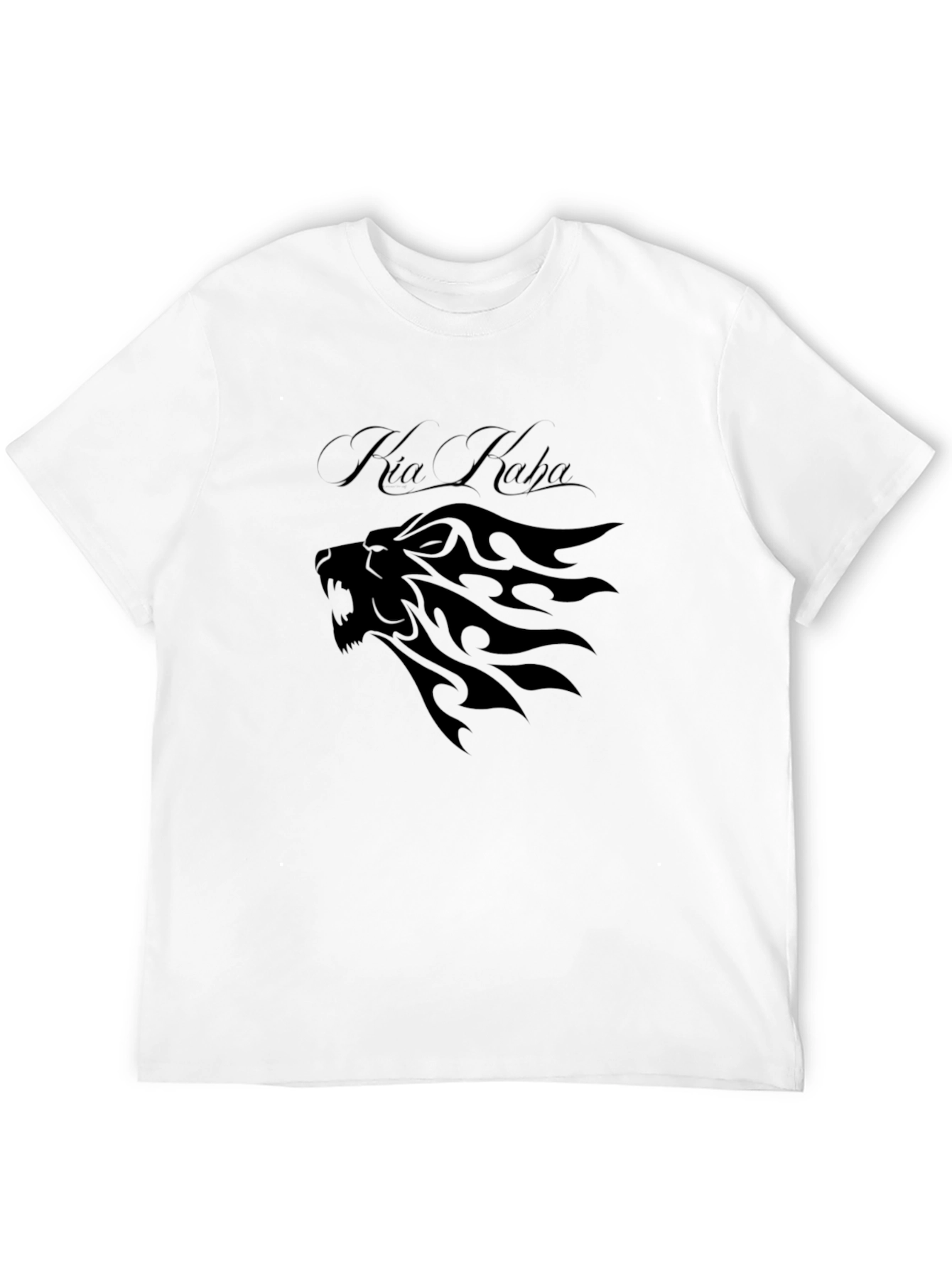 Kia Kaha Lion Graphic Black T-Shirt