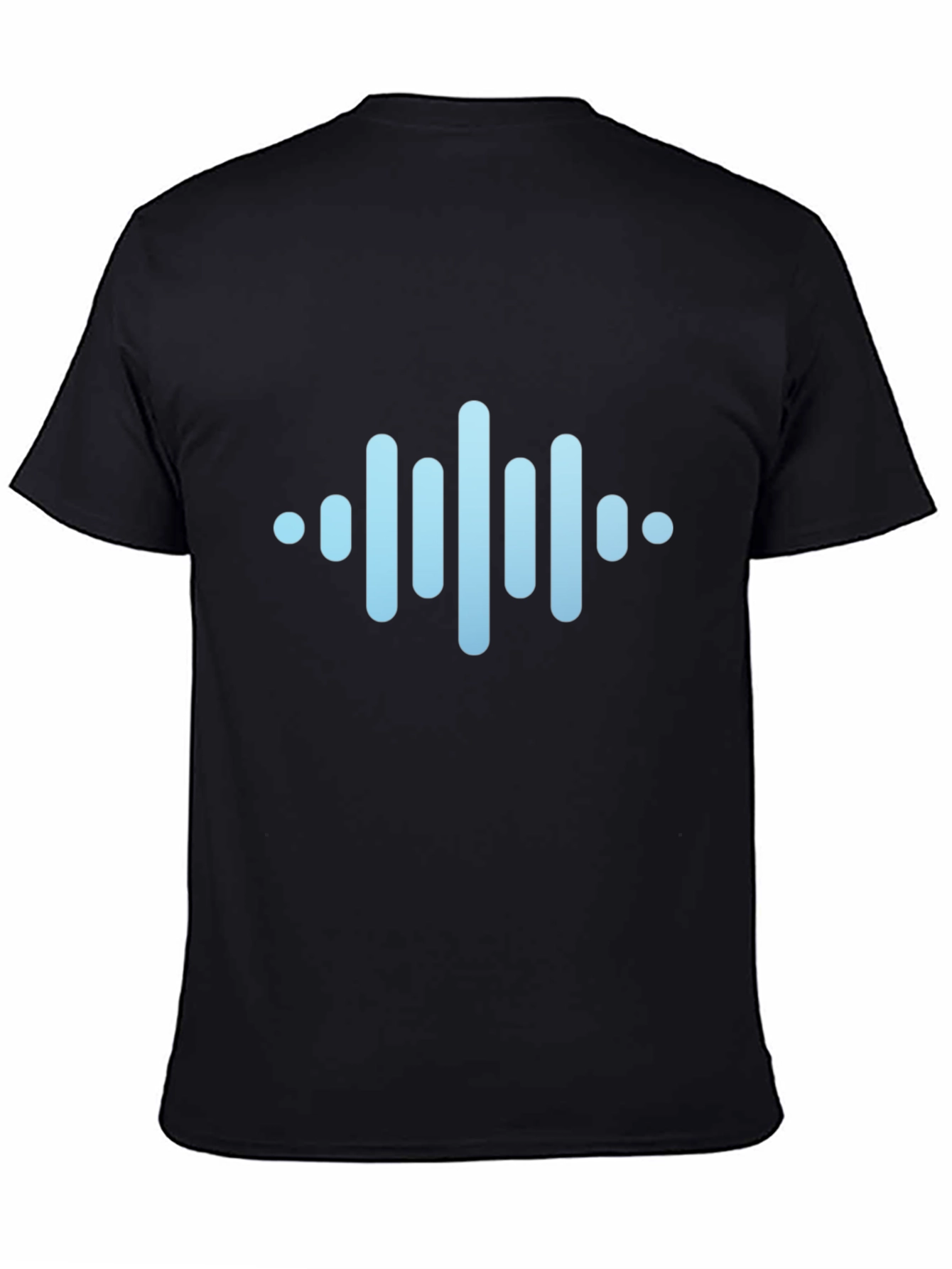 Modern Soundwave Graphic Black T-Shirt