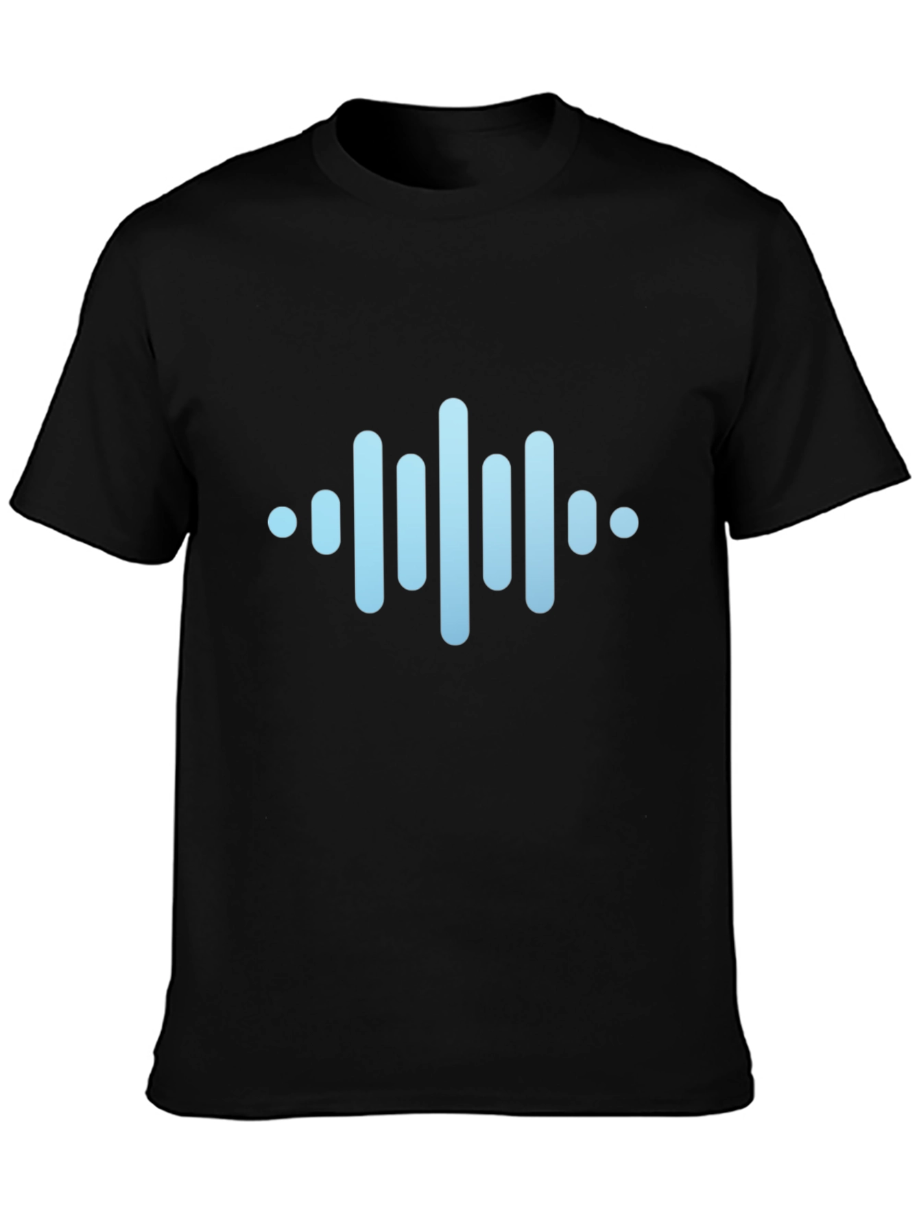 Modern Soundwave Graphic Black T-Shirt