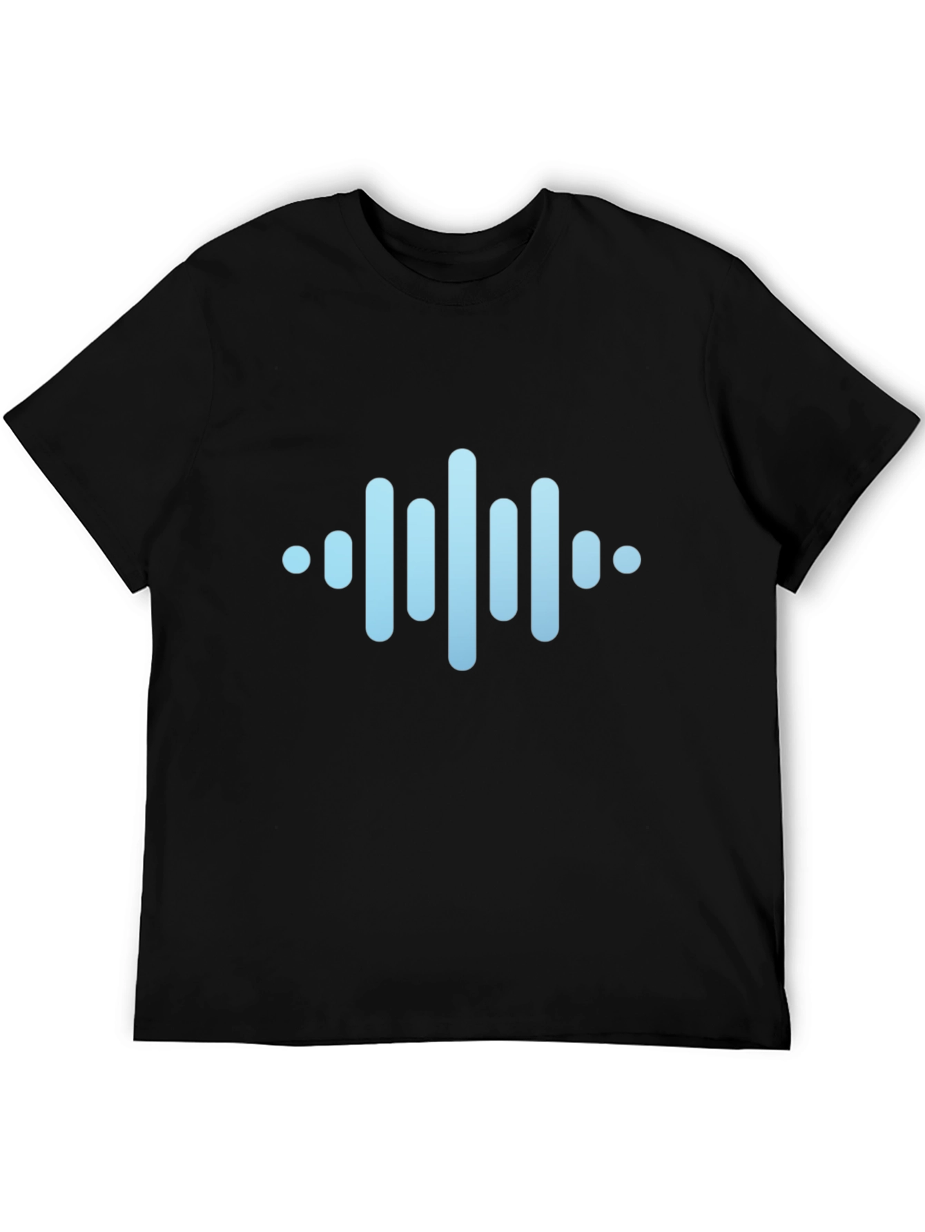 Modern Soundwave Graphic Black T-Shirt